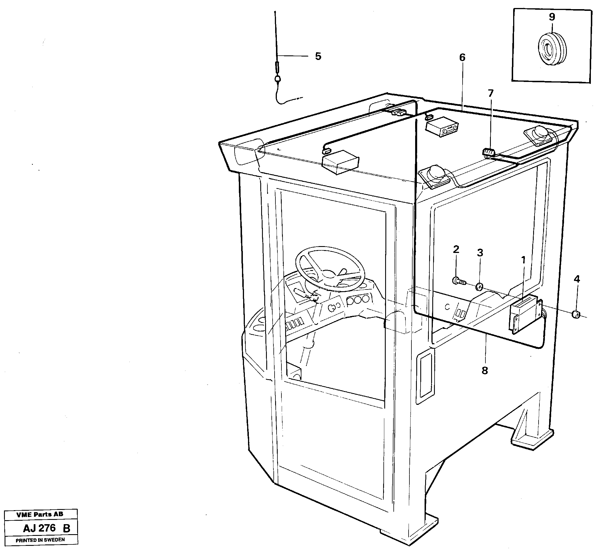 Cable harness for radio  91936 — volvo parts diagram