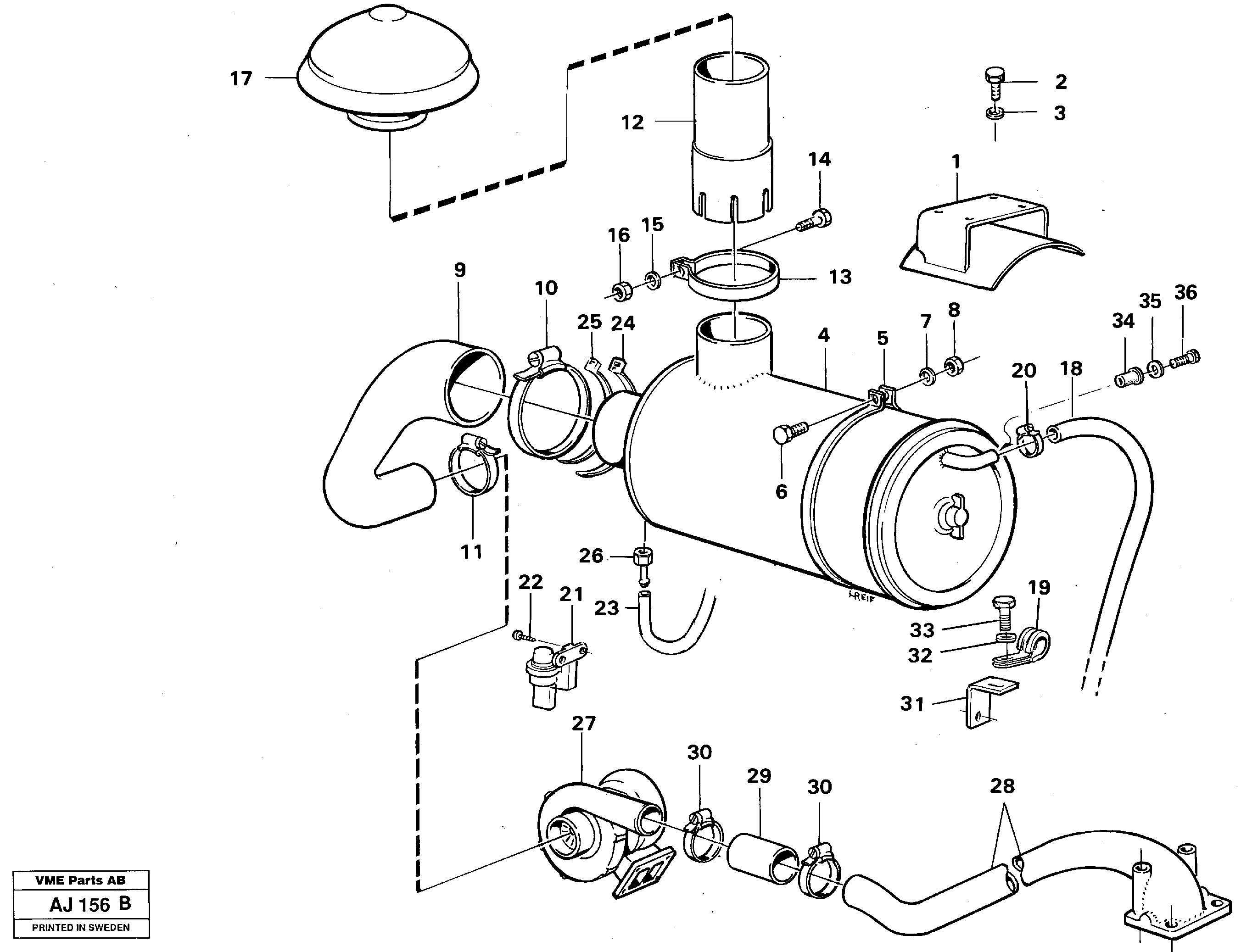 Inlet system — volvo parts diagram