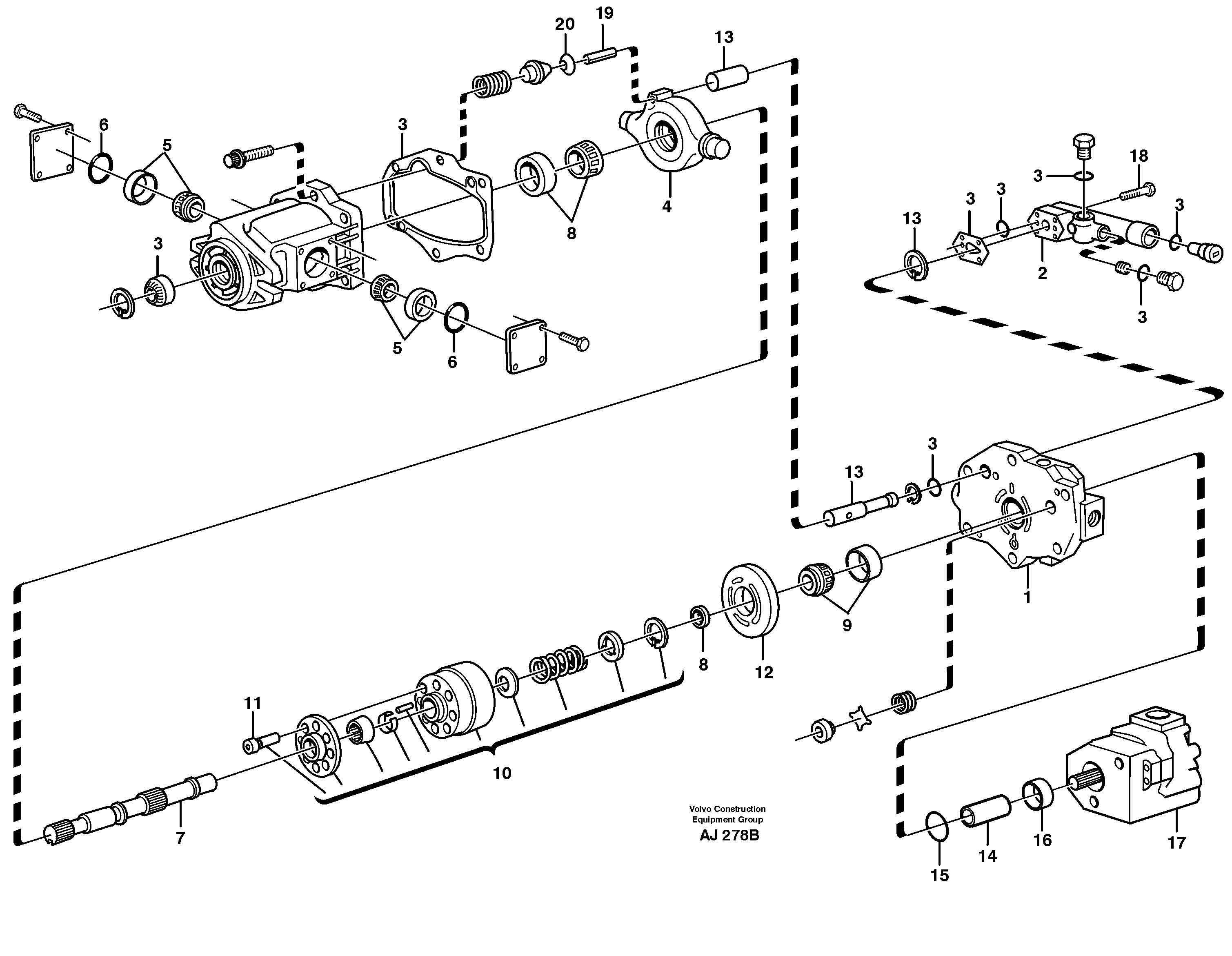 Hydraulic pump — volvo parts diagram
