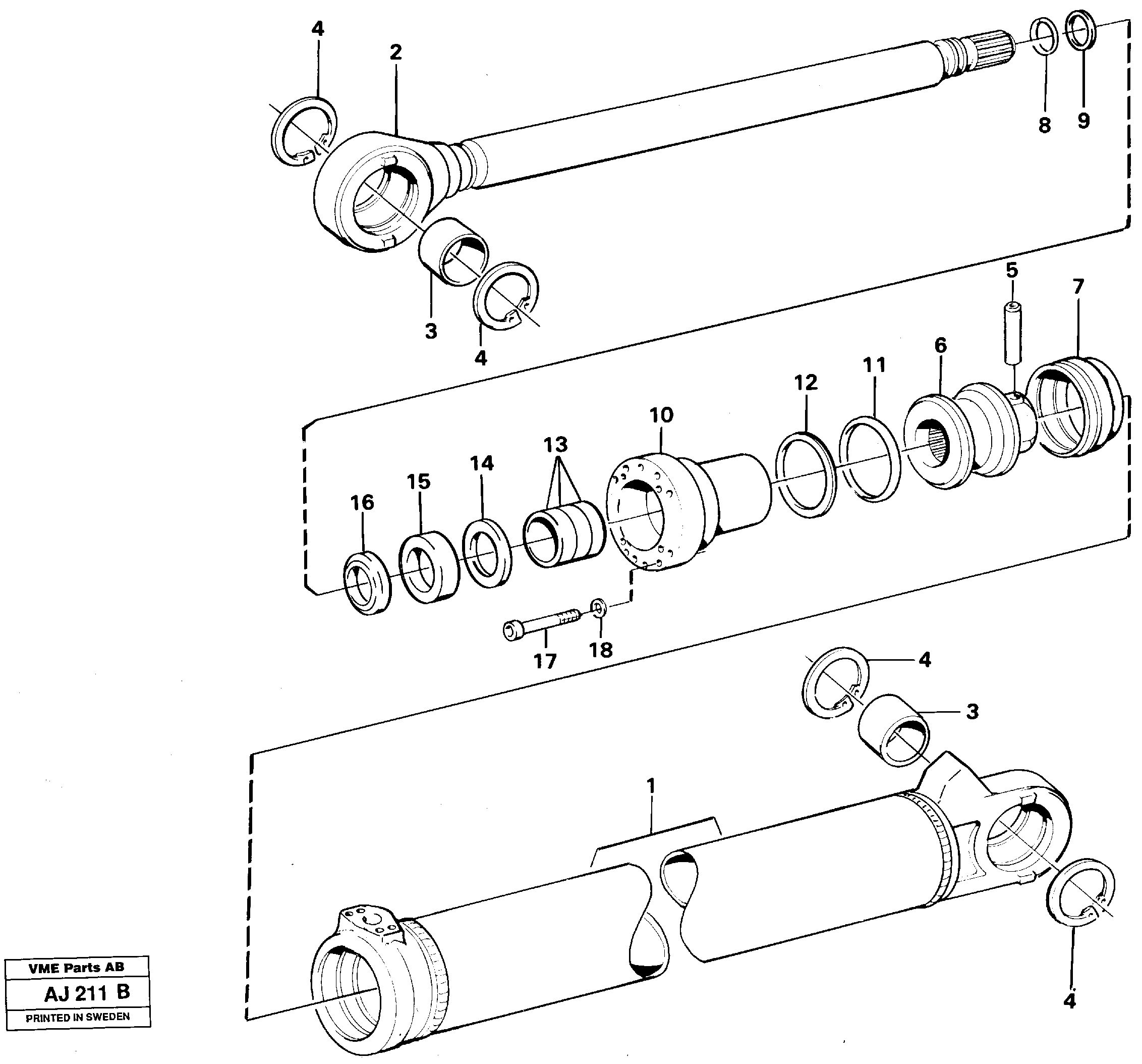 Hydraulic cylinder Tilting — volvo parts diagram
