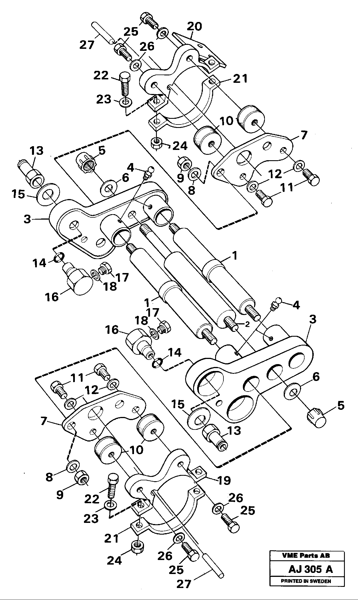 Automatic hose coupling, hydraulic clutch.  91320 — volvo parts diagram