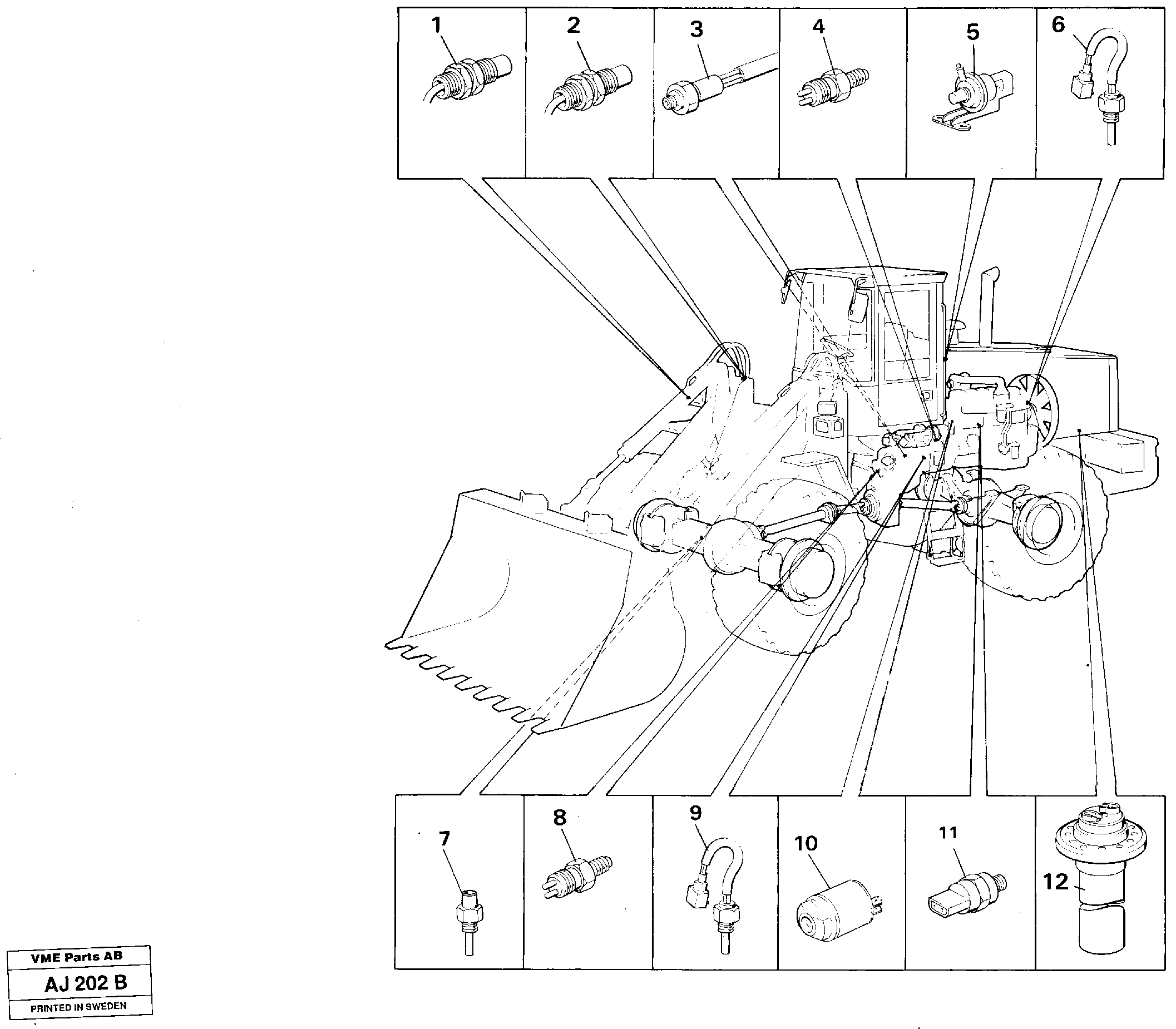 Sensor — volvo parts diagram