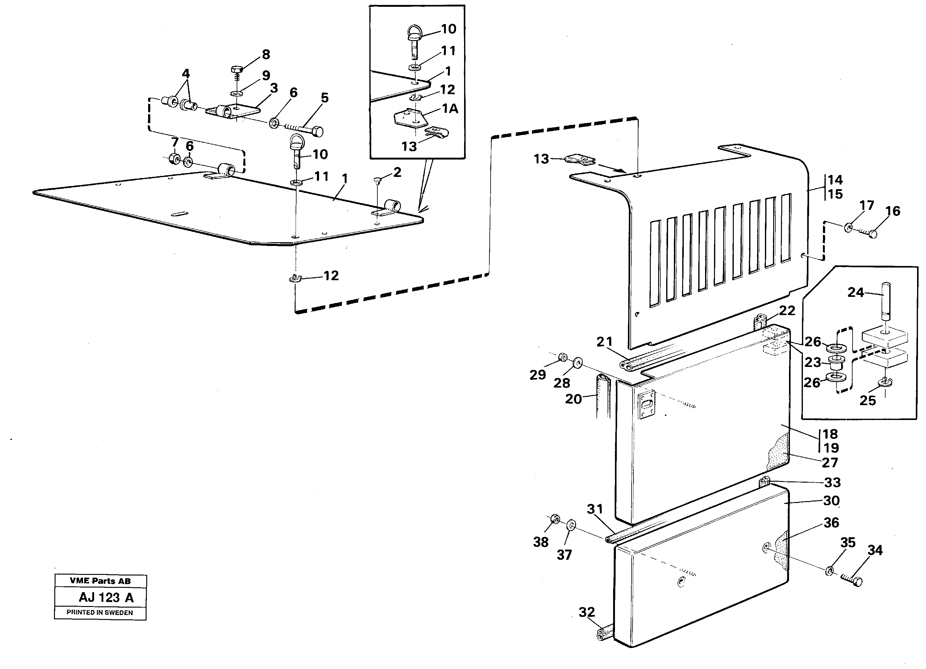 Side hatches, front — volvo parts diagram