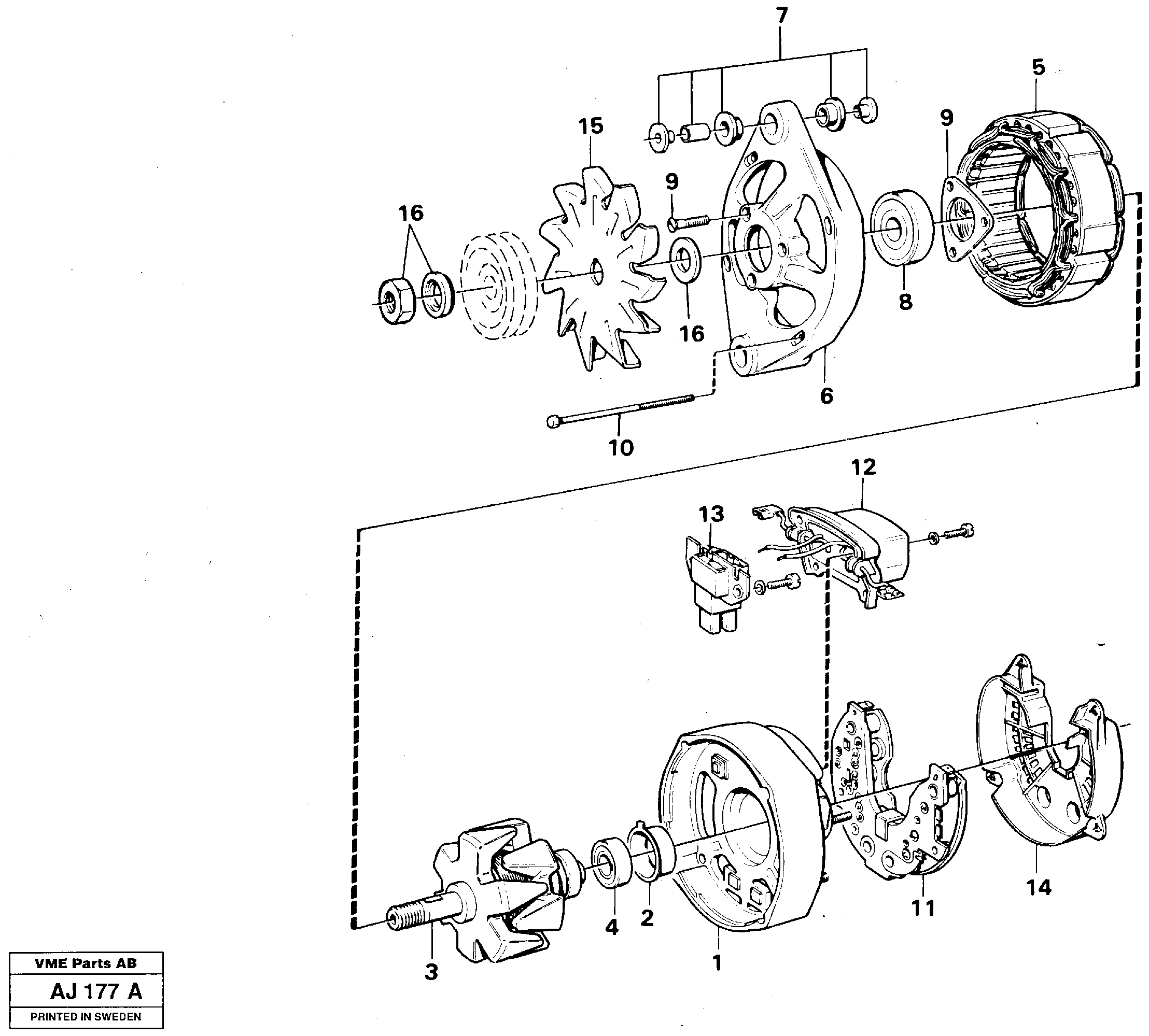 Alternator — volvo parts diagram