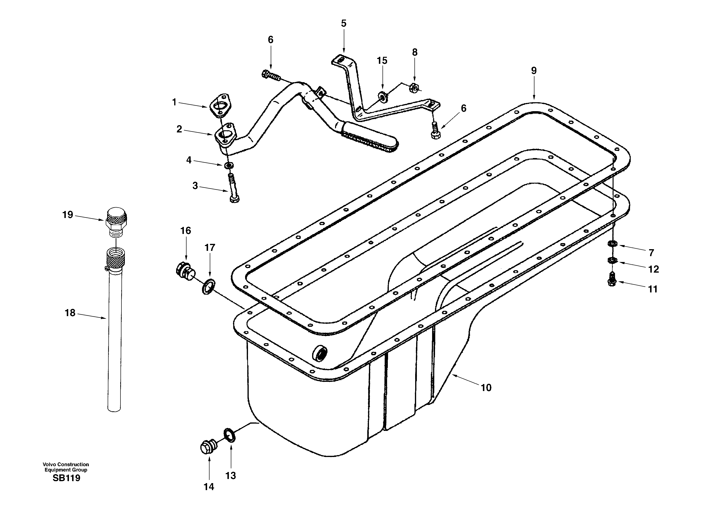 Oil sump — volvo parts diagram
