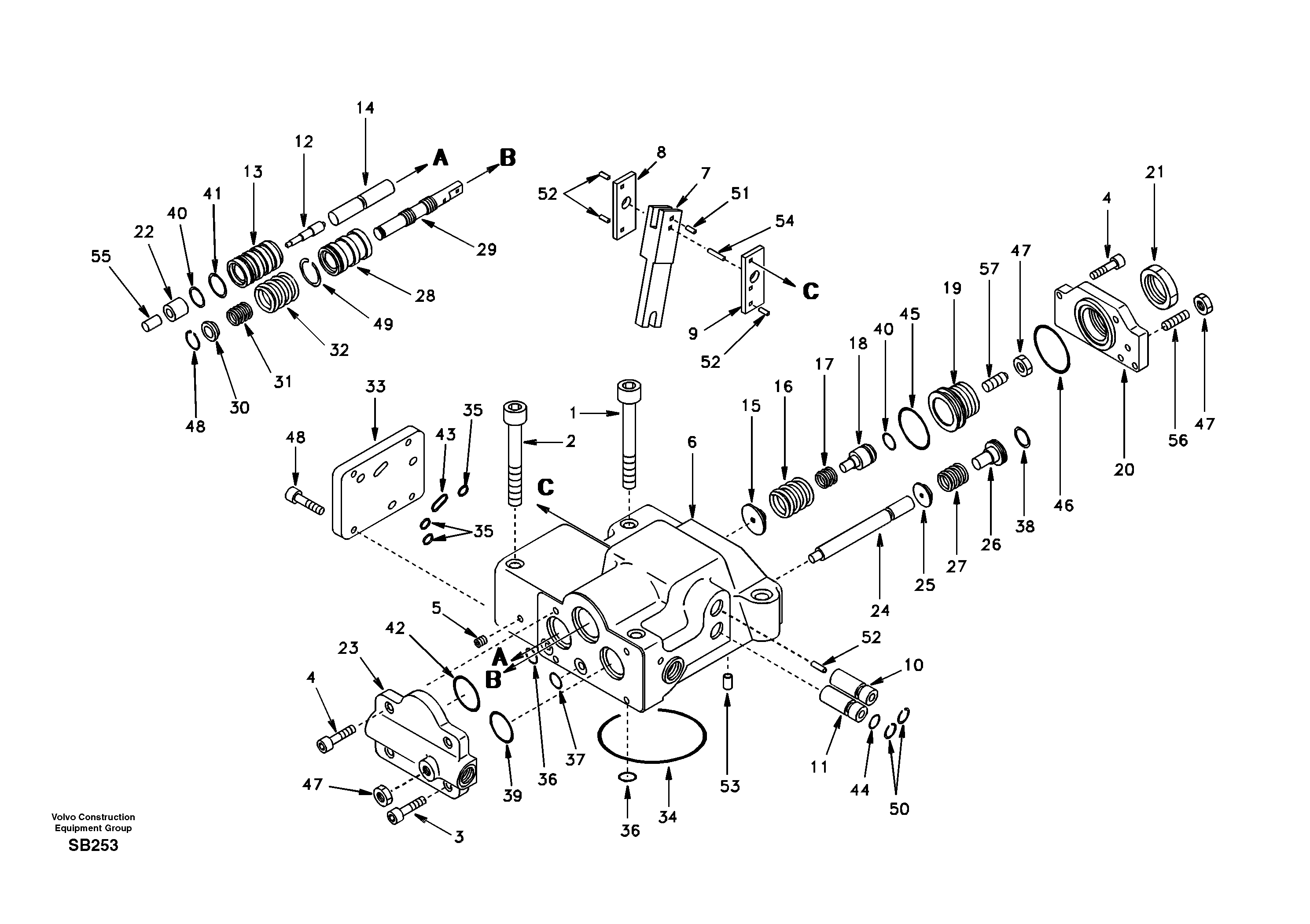 Regulator, hydraulic pump — volvo parts diagram