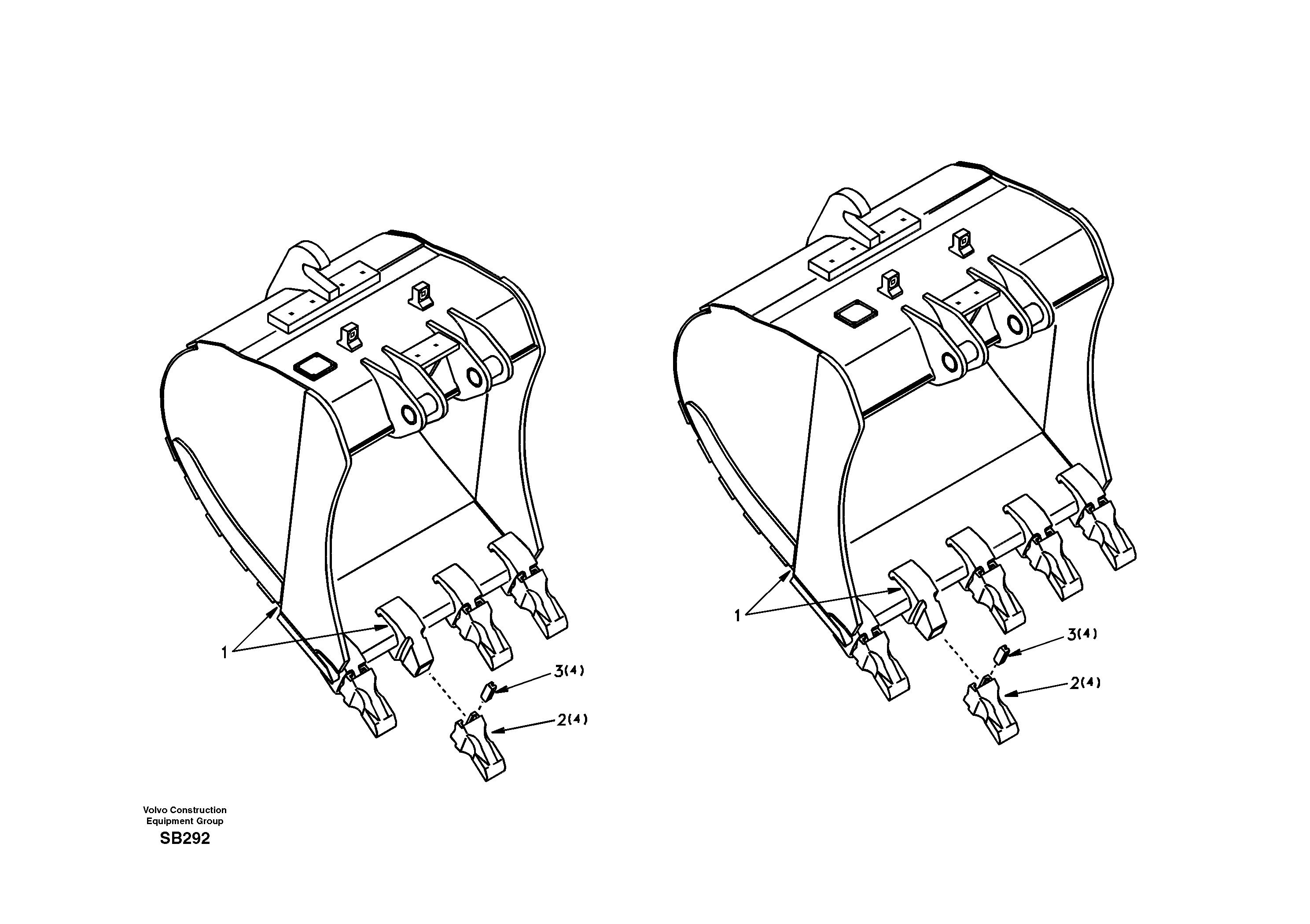 Buckets for Quickfit — volvo parts diagram