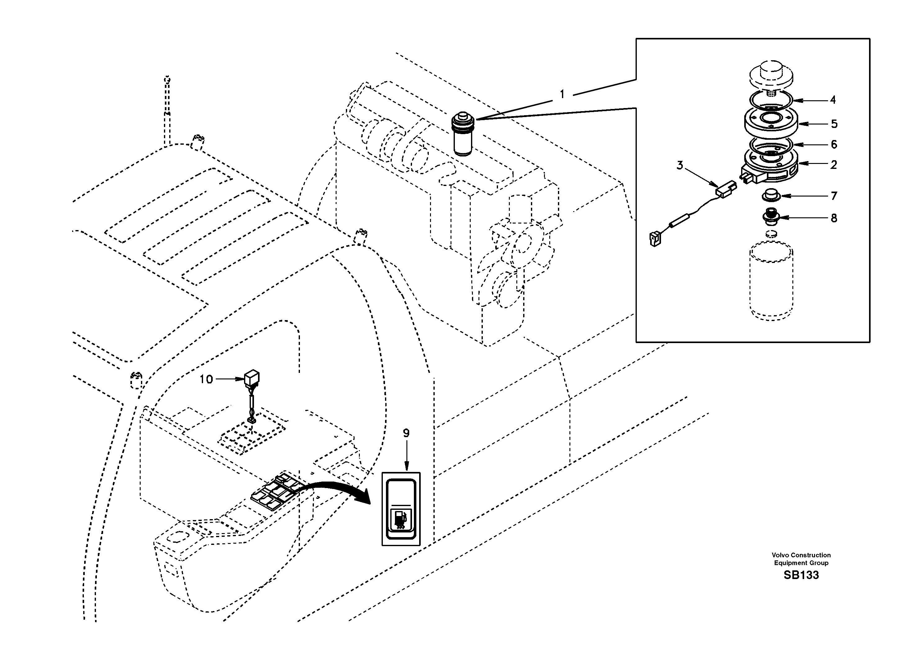 Fuel line, fuel heater — volvo parts diagram