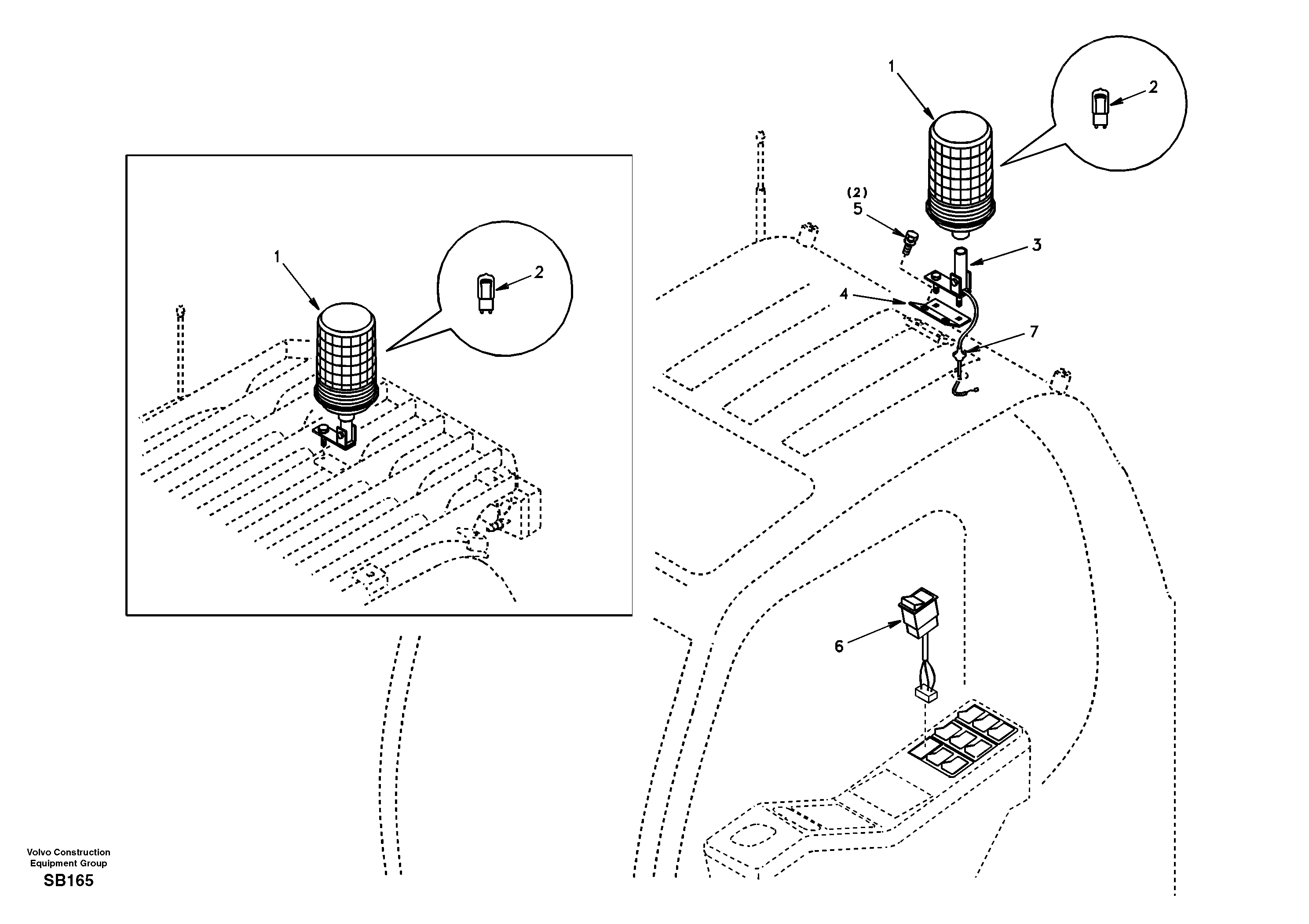 Rotating beacon — volvo parts diagram