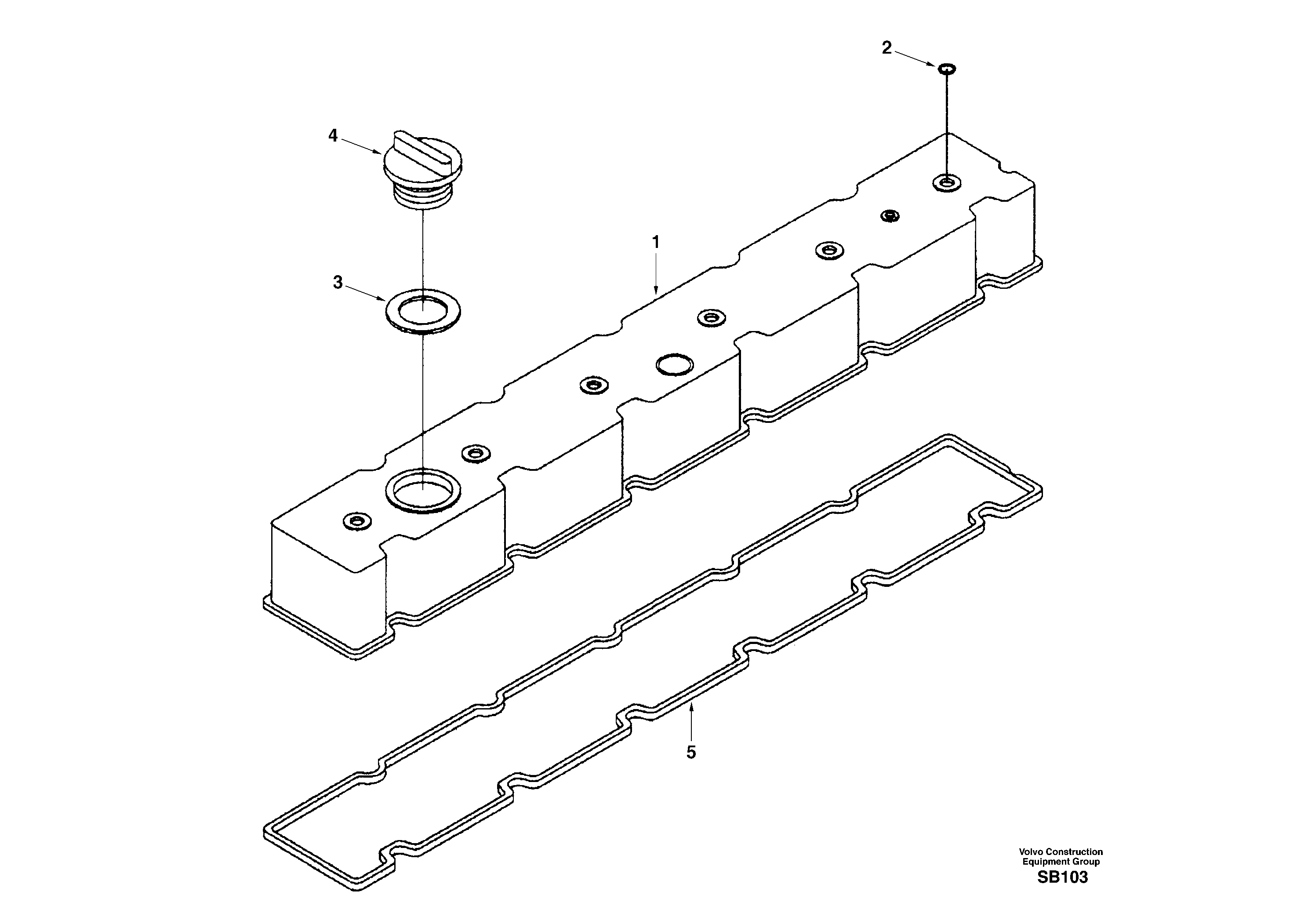 Valve cover — volvo parts diagram