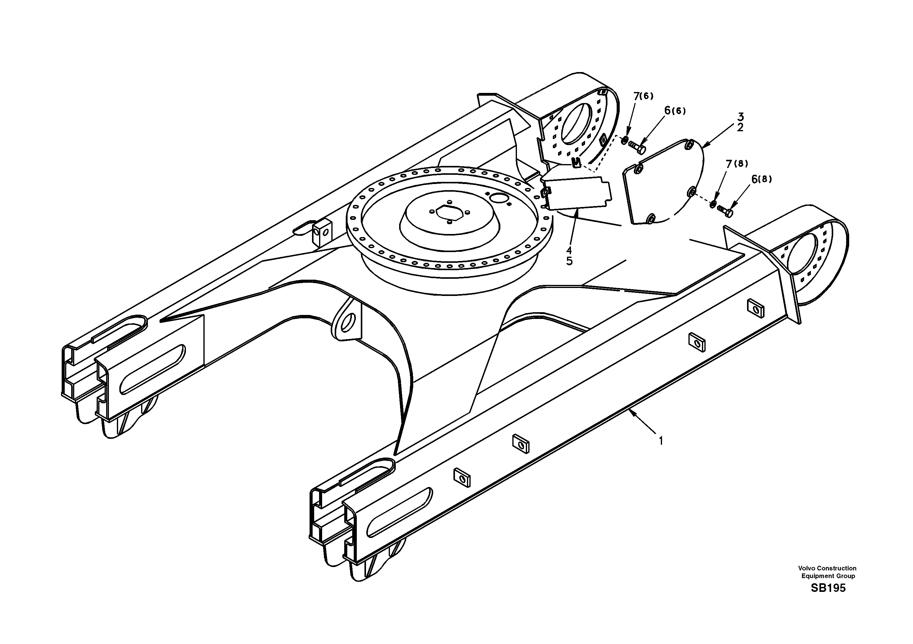 Undercarriage frame — volvo parts diagram