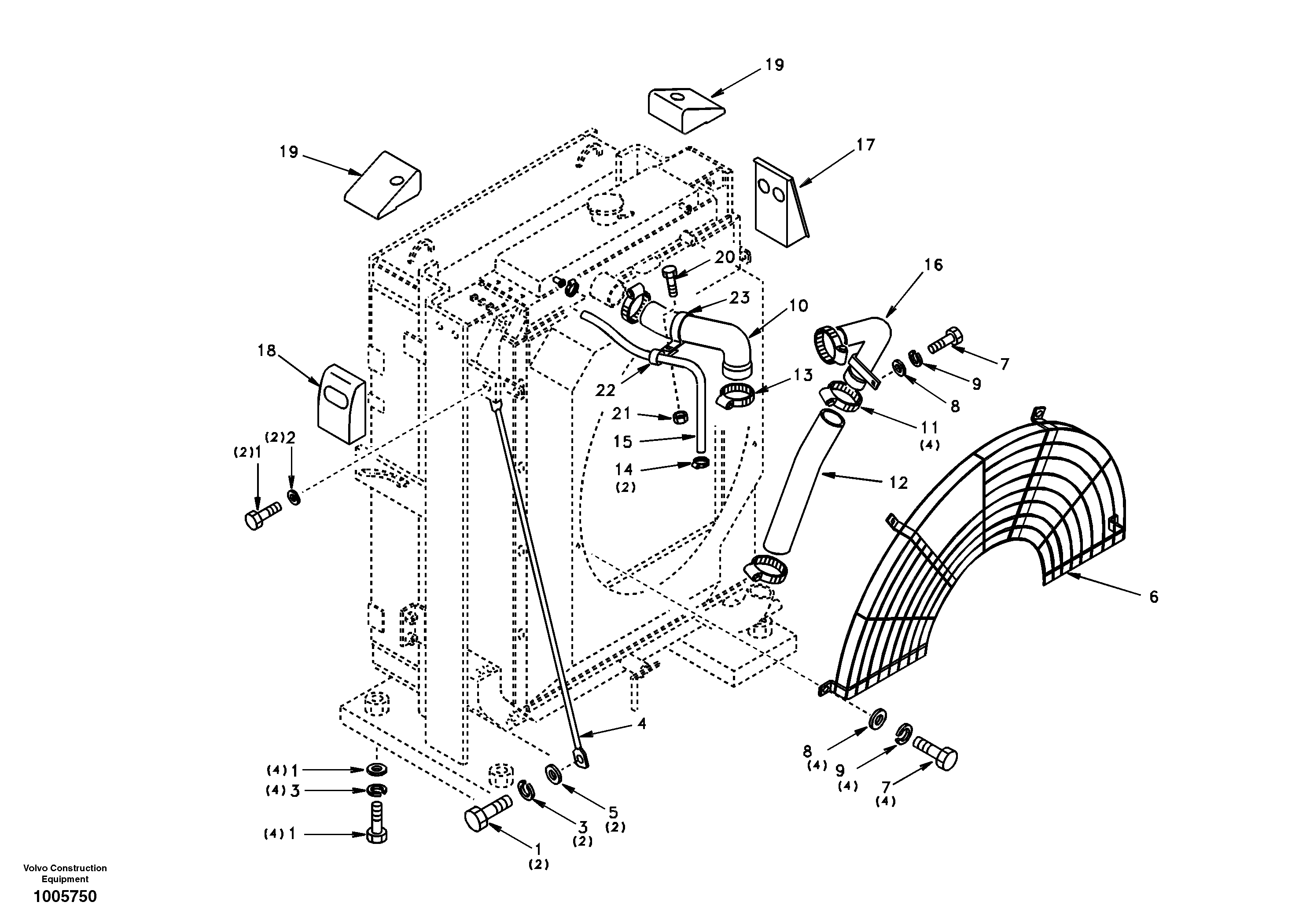 Cooling system — volvo parts diagram