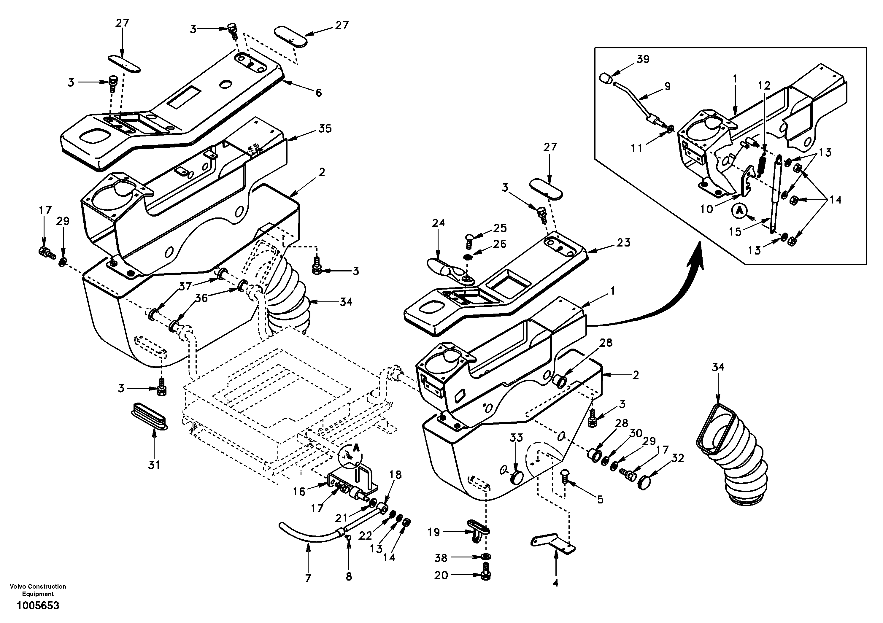 Instrument panel, control panel — volvo parts diagram