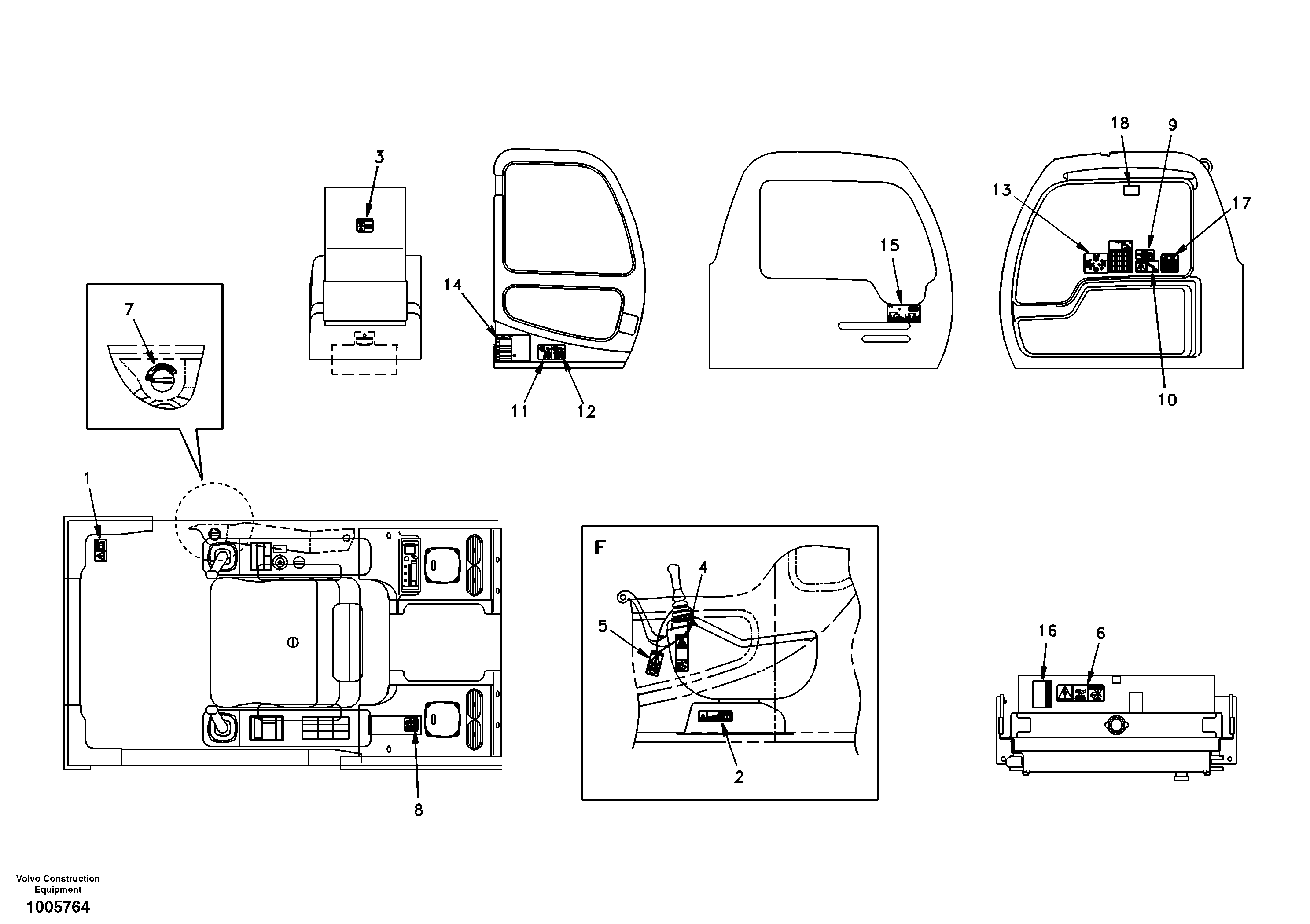 Decal, inner location — volvo parts diagram