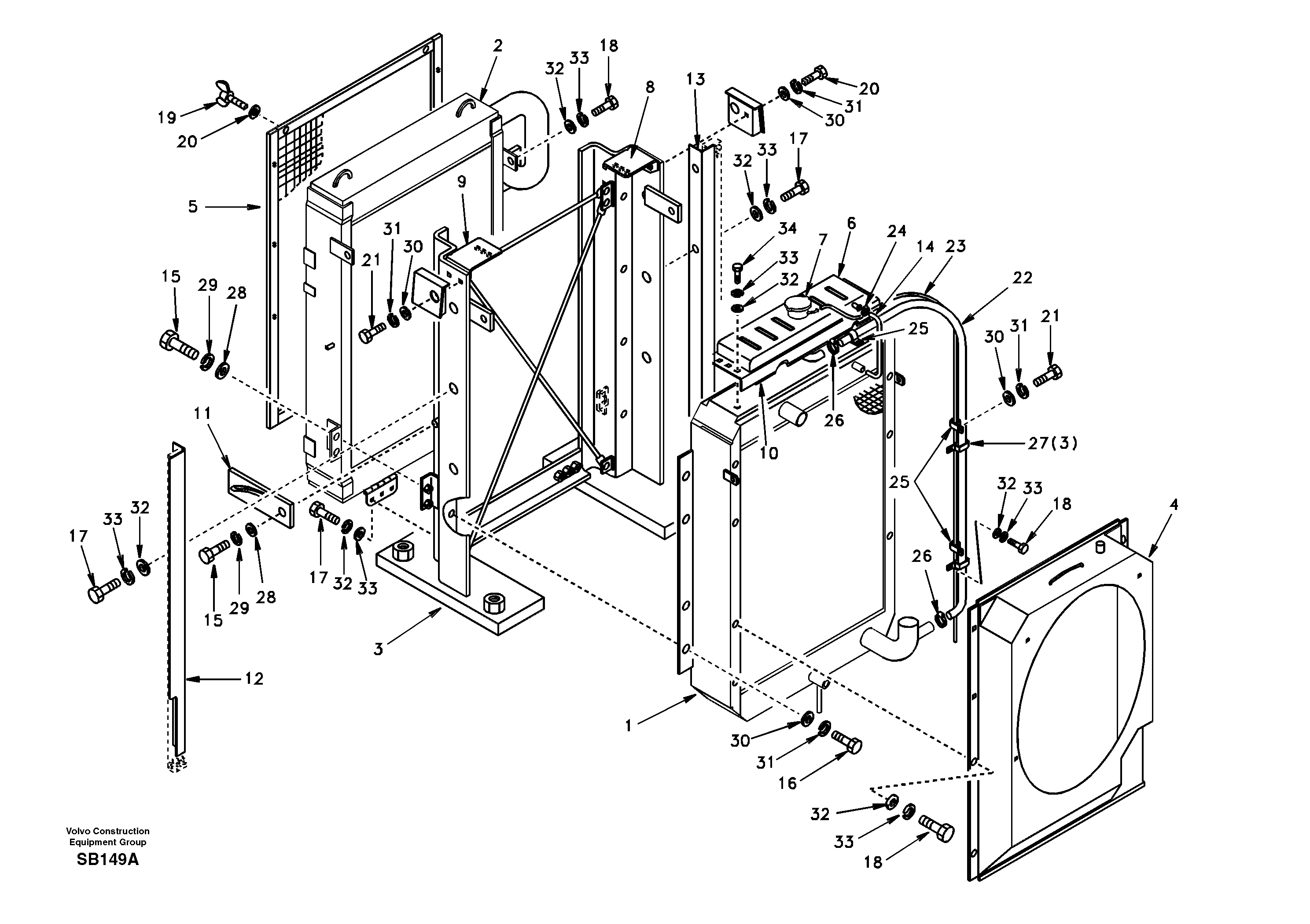 Radiator — volvo parts diagram