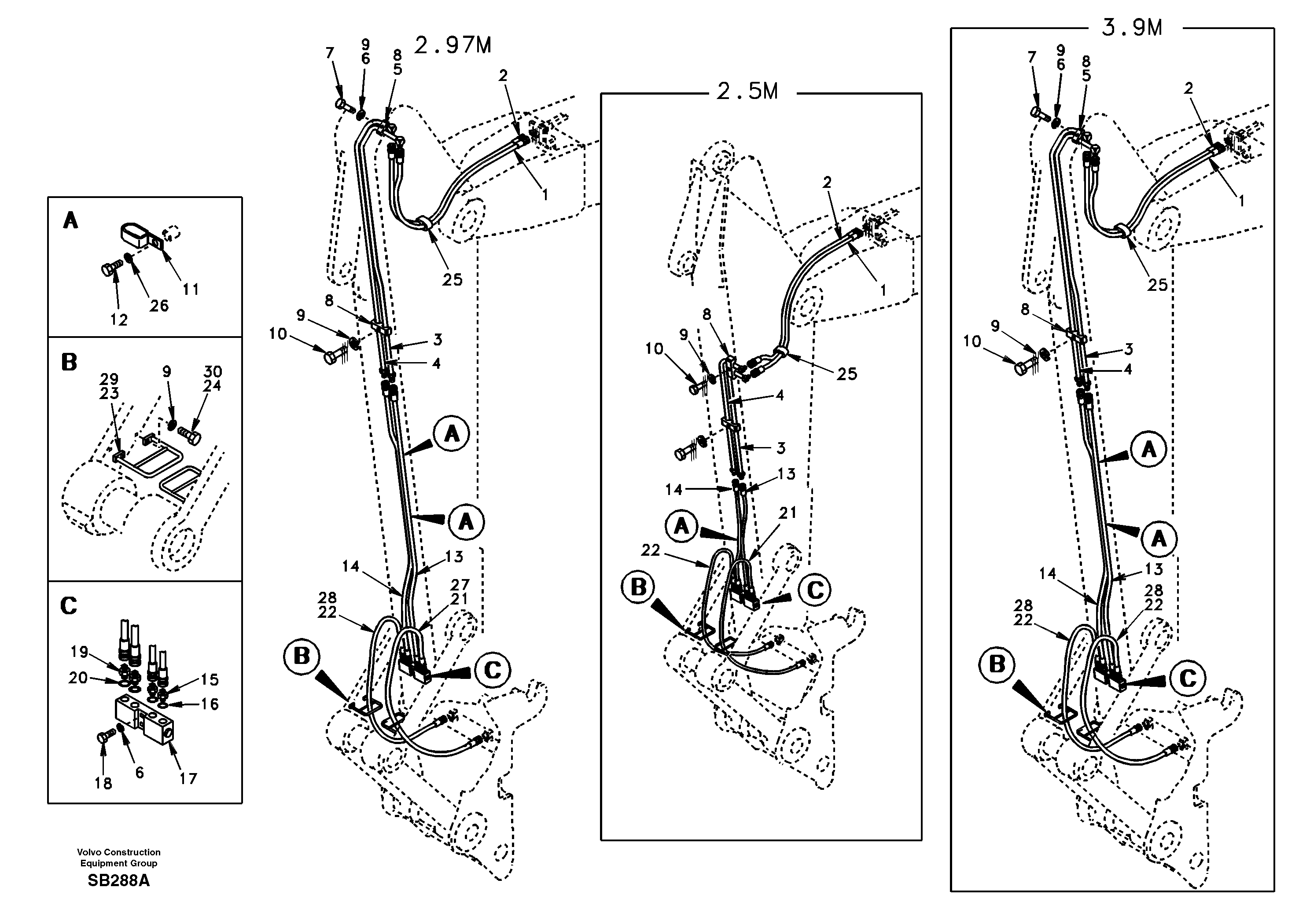 Quickfit hydraulic, dipper arm  8277094 SER NO 3414- — volvo parts diagram