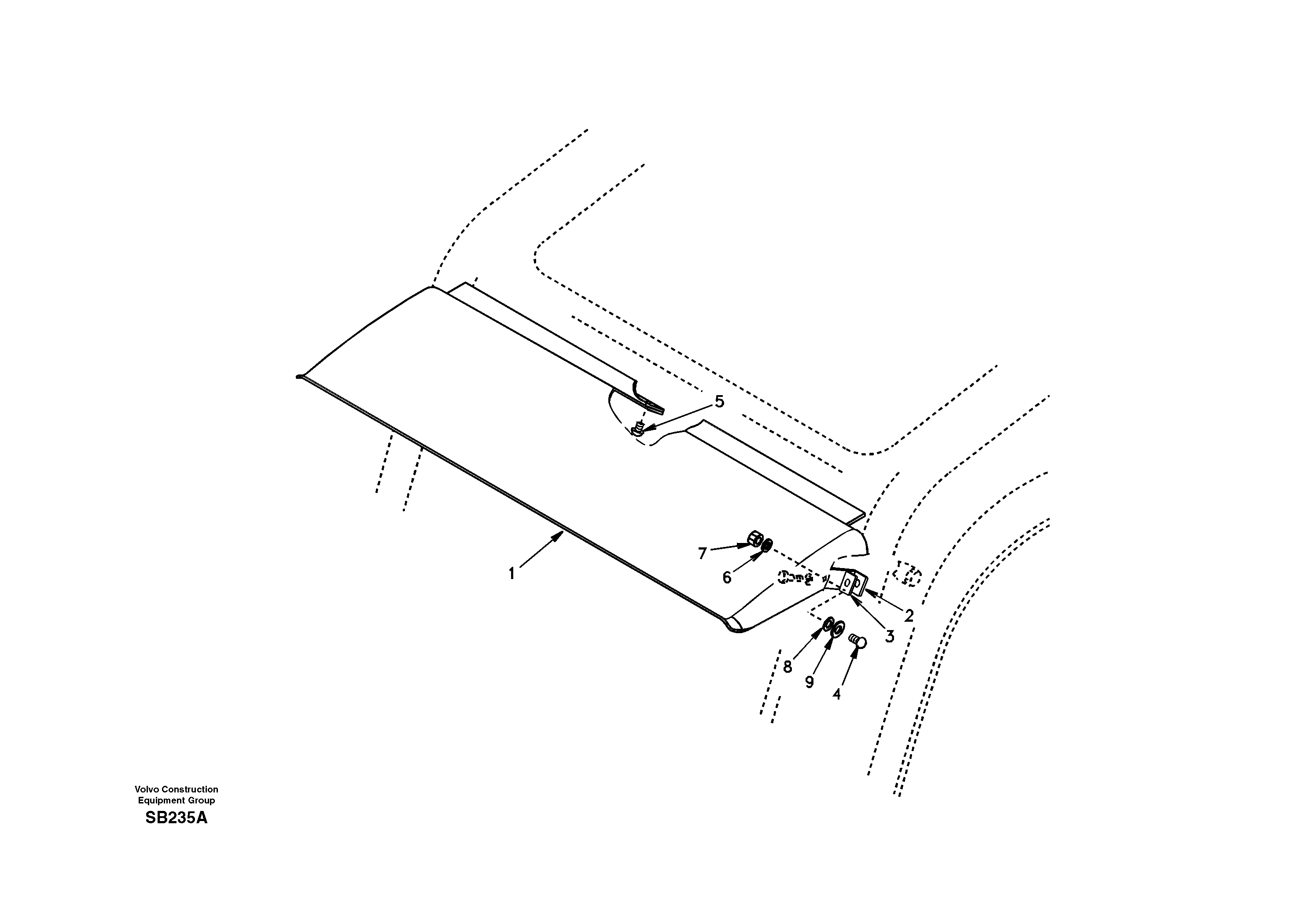 Rain visor, exterior equipment — volvo parts diagram
