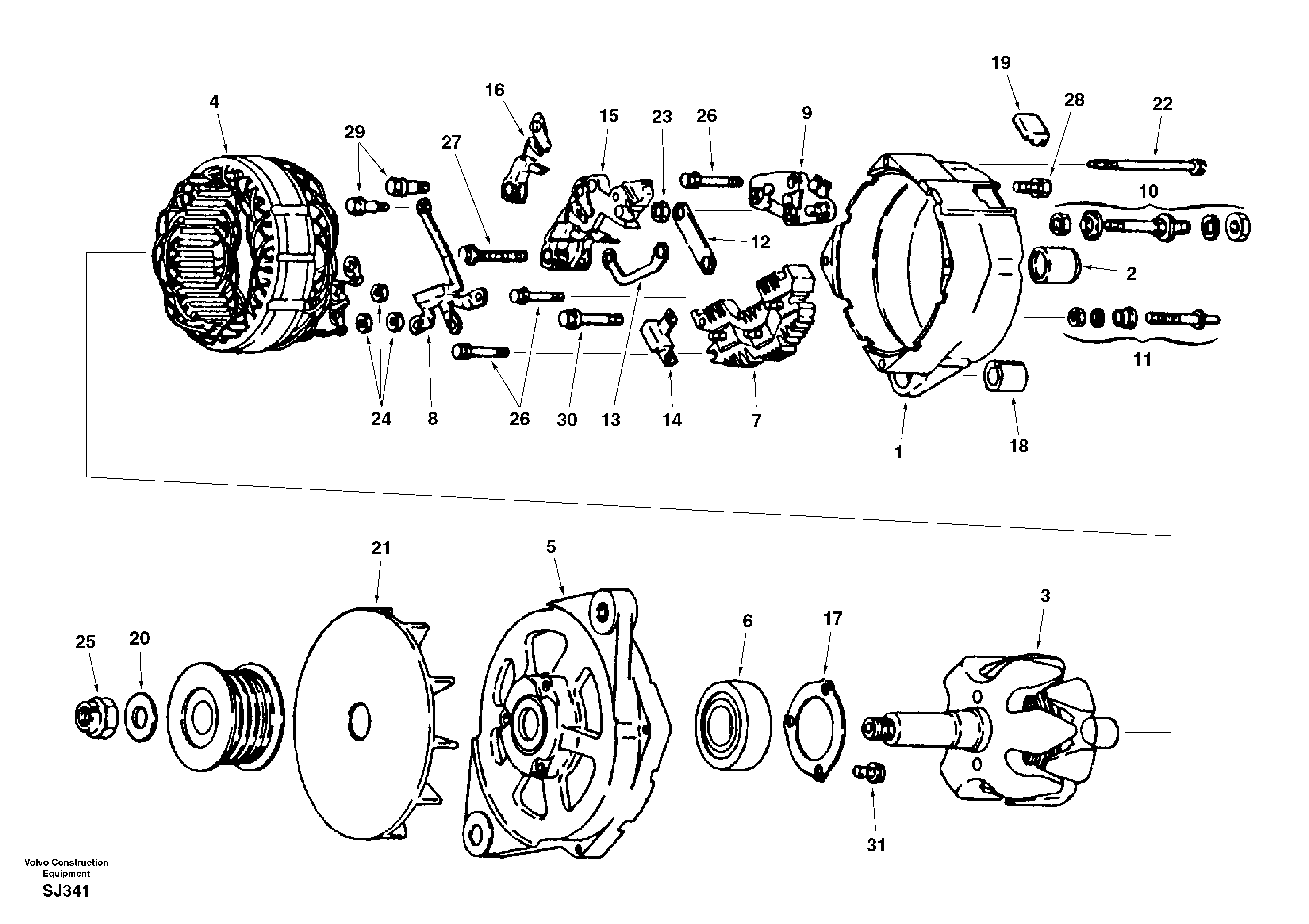 Alternator — volvo parts diagram