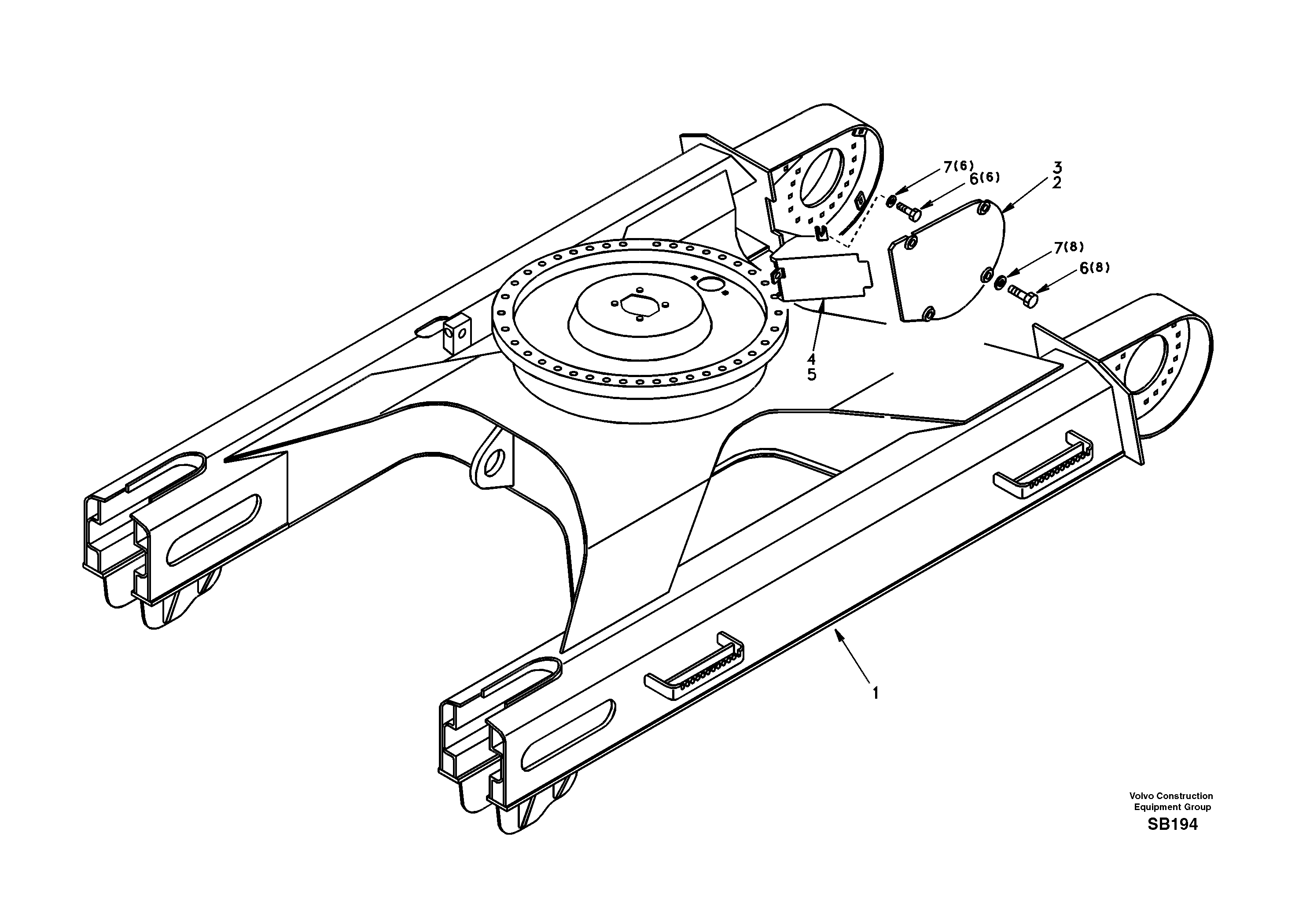 Undercarriage frame — volvo parts diagram