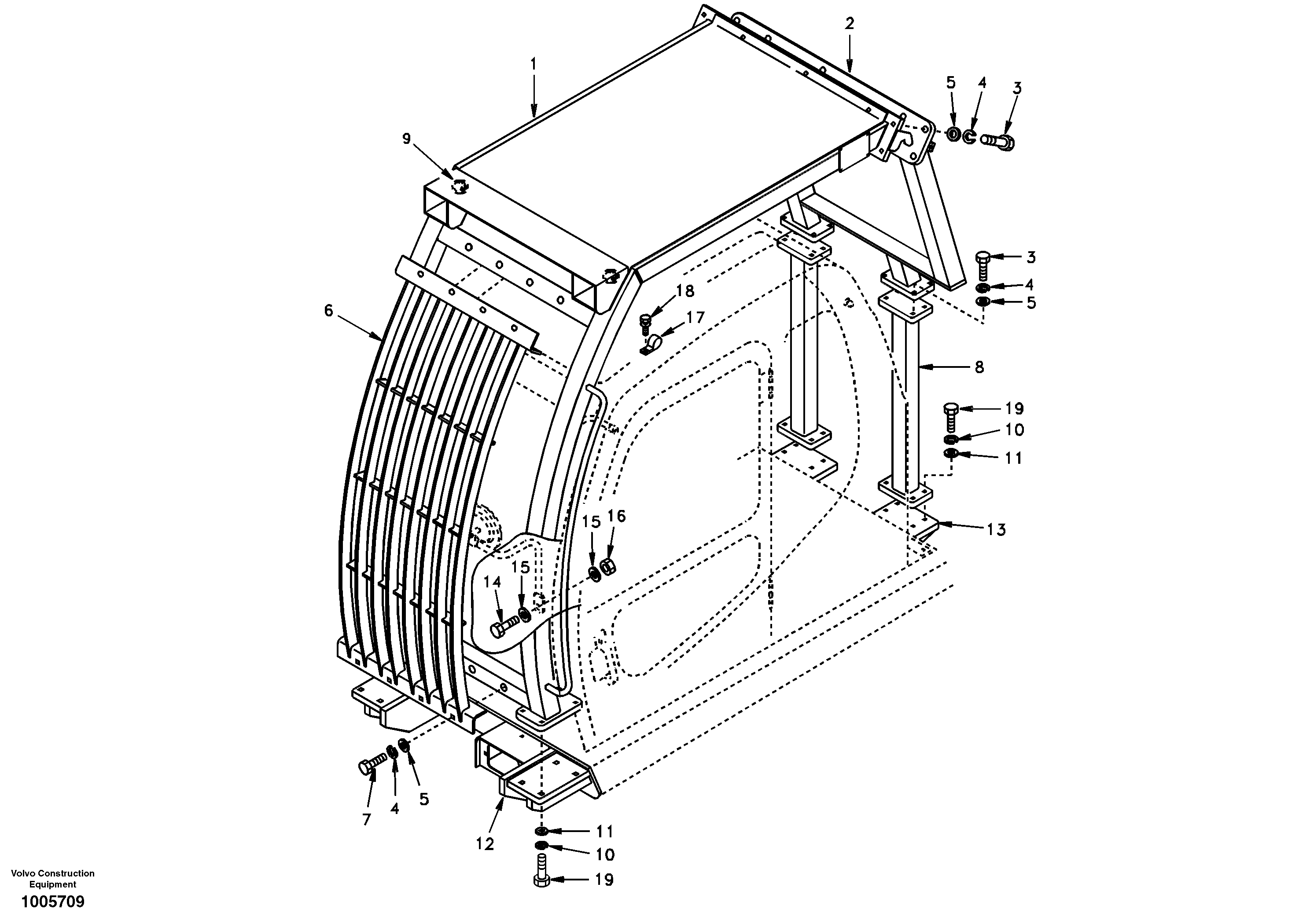 Falling object guards — volvo parts diagram