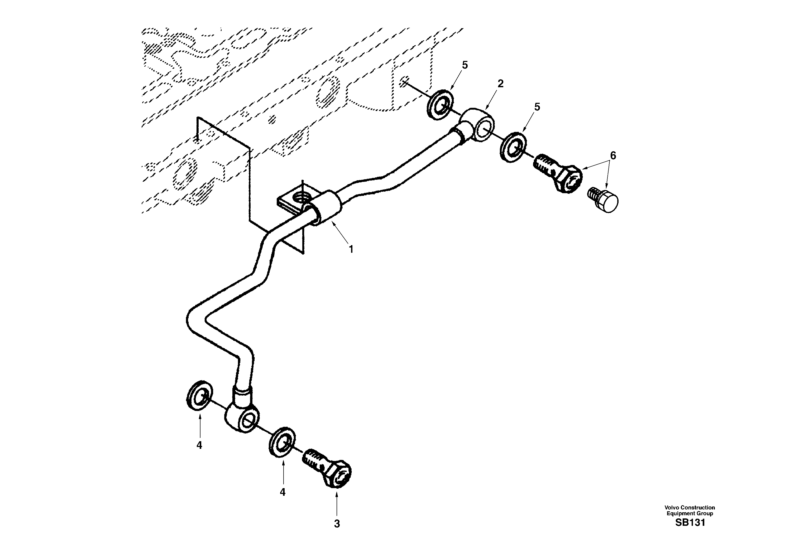Fuel pipes, fuel injec.pump-fuel filter — volvo parts diagram