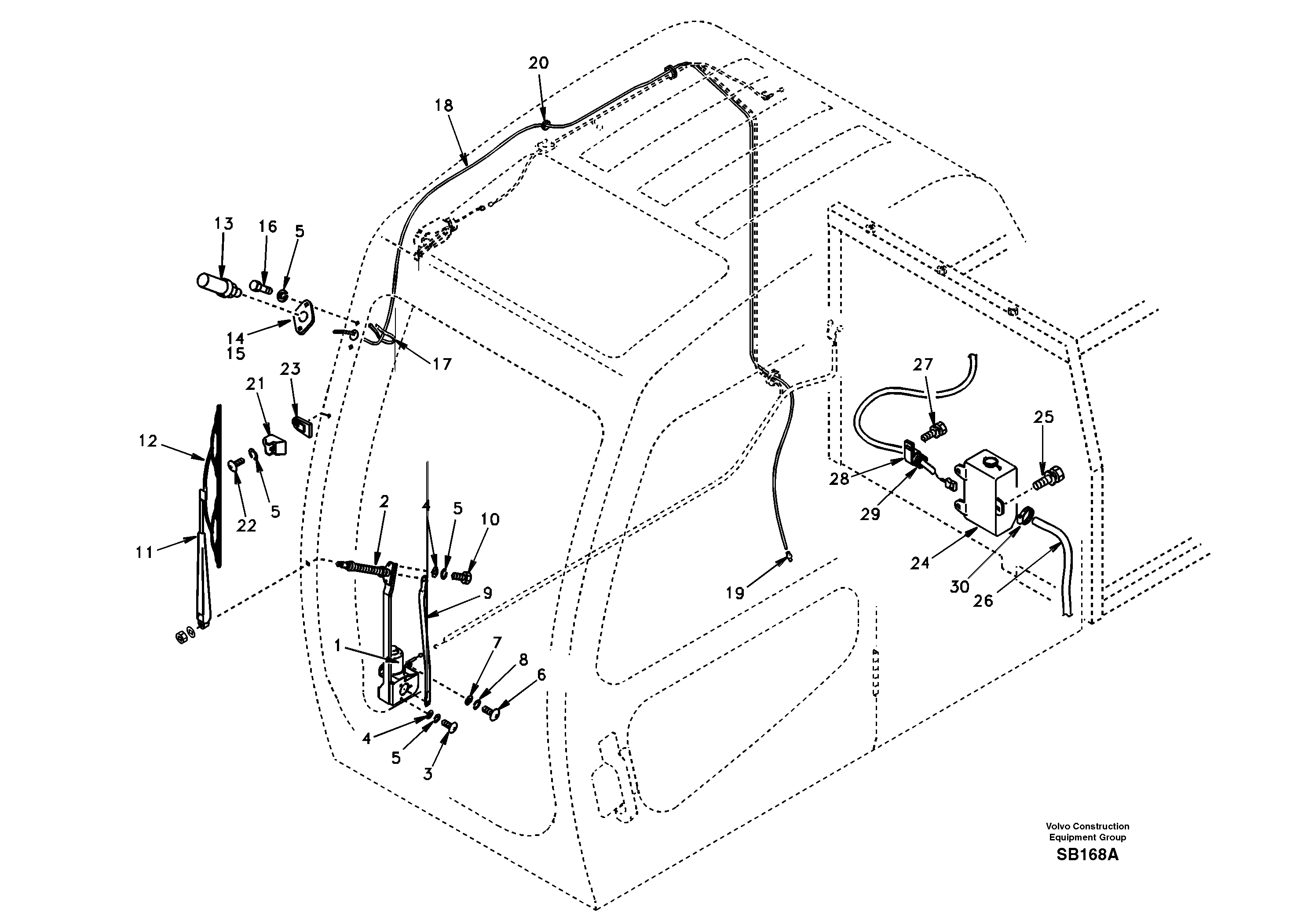 Windshield wiper — volvo parts diagram