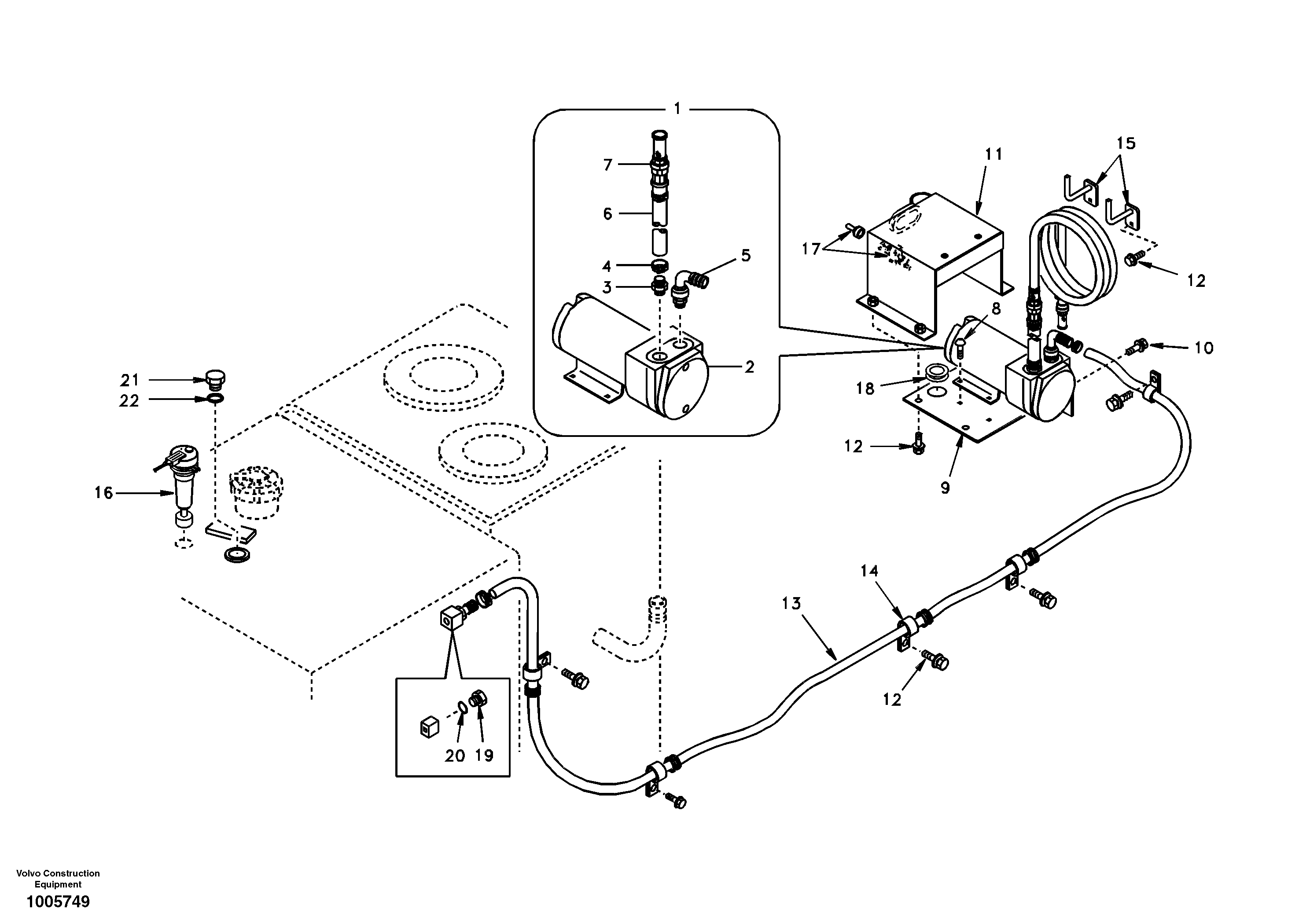 Fuel filling pump — volvo parts diagram