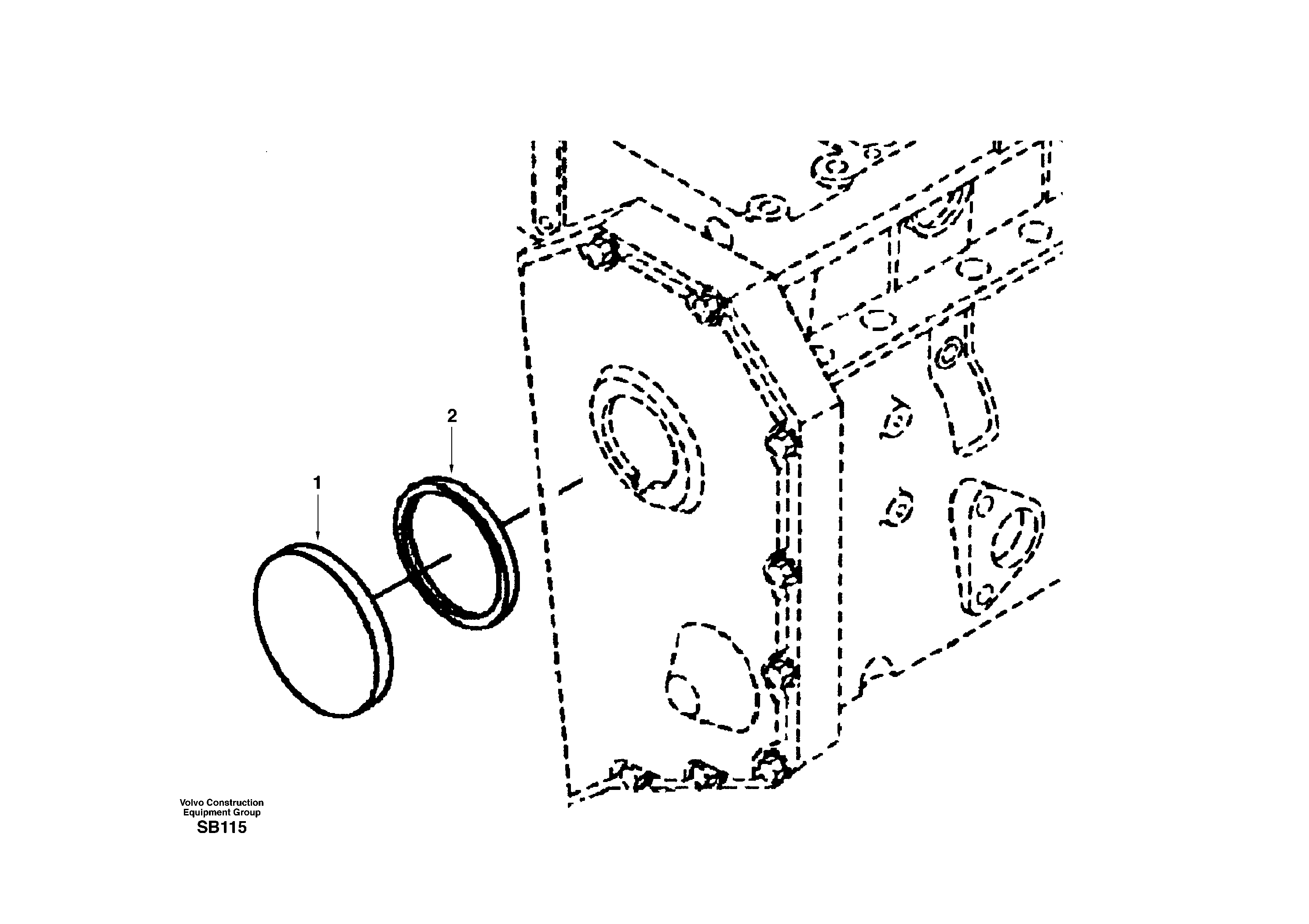 Tachometer drive cover — volvo parts diagram