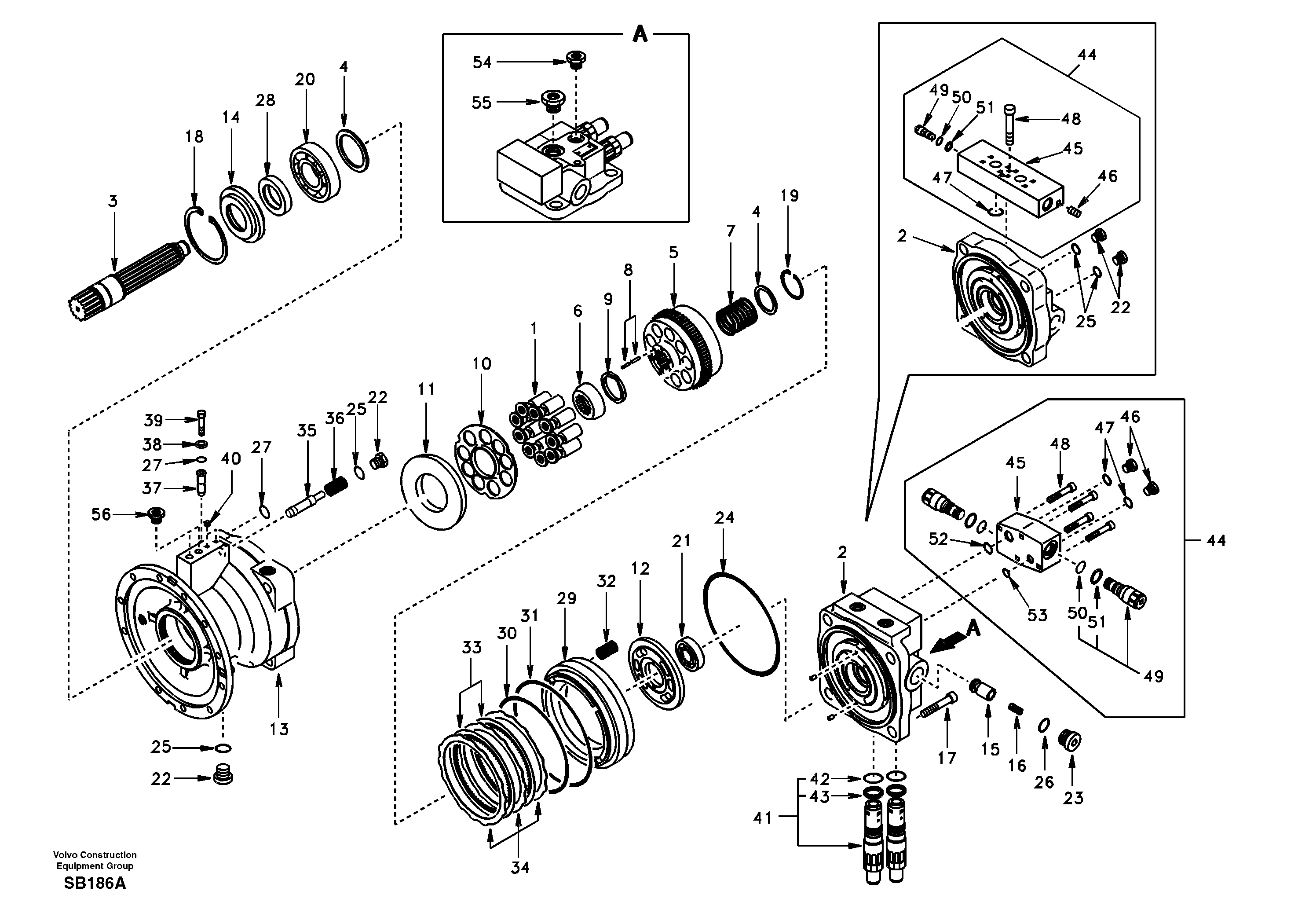 Swing motor — volvo parts diagram