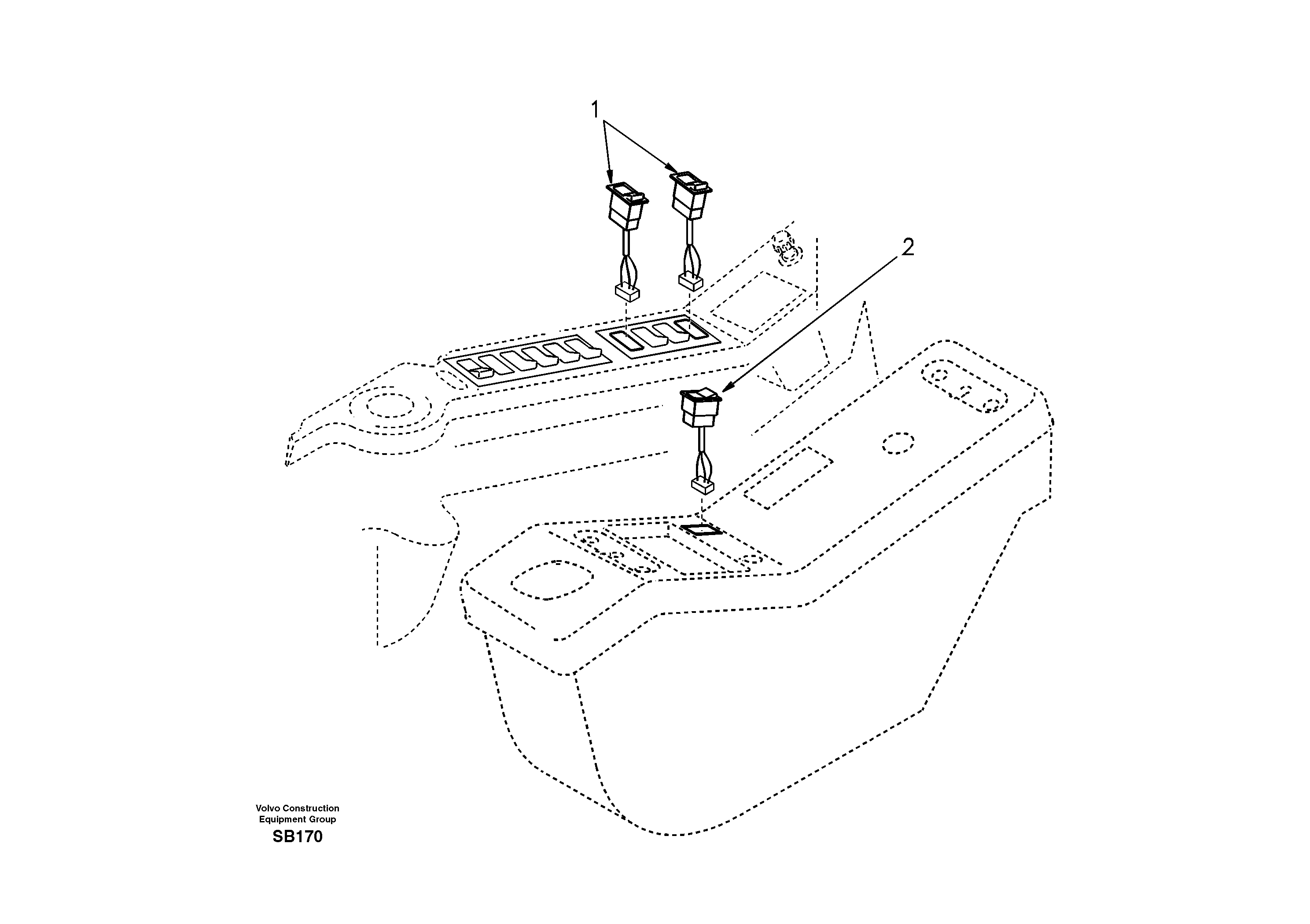 Switch, quickfit control — volvo parts diagram