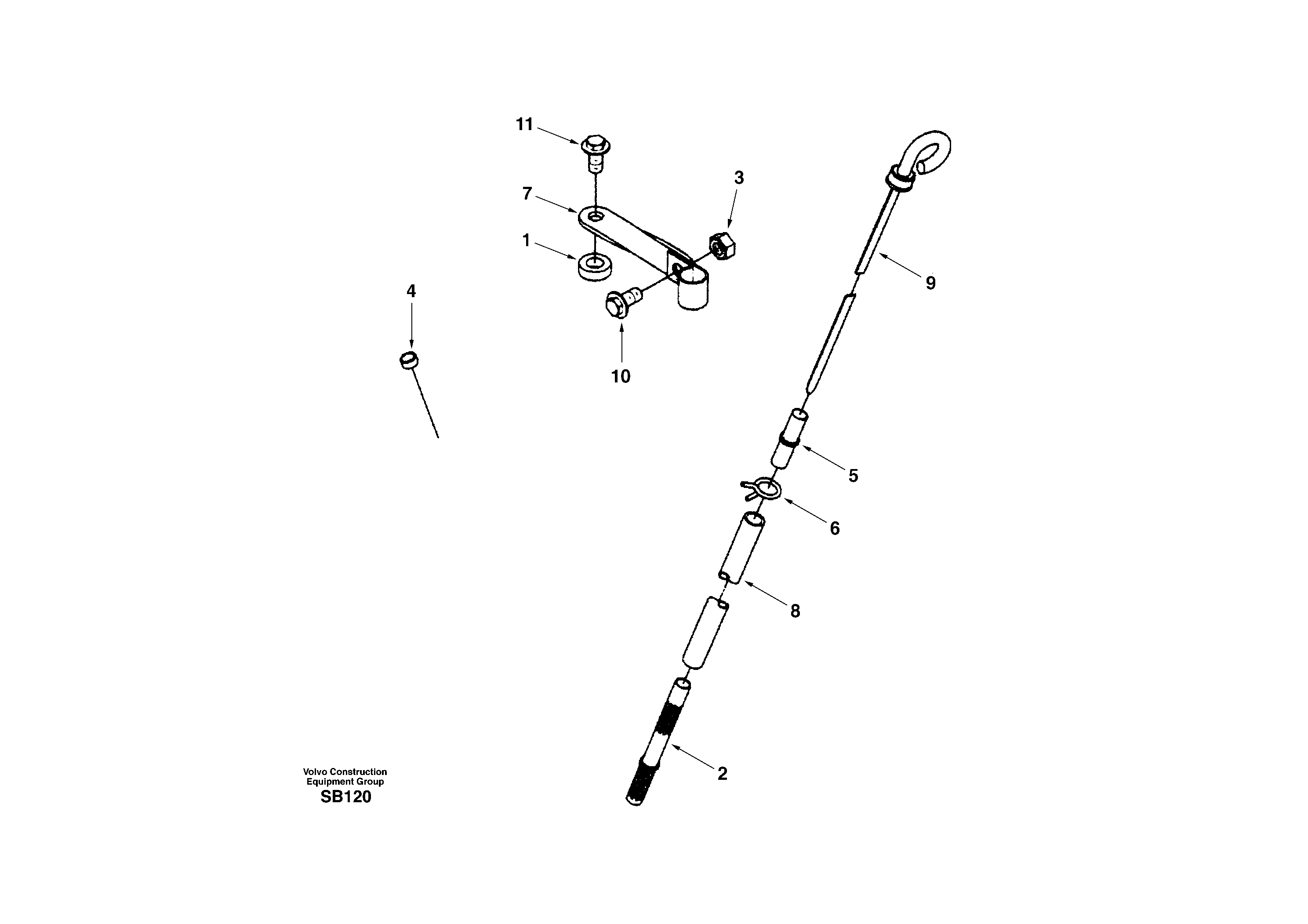 Oil dipstick — volvo parts diagram