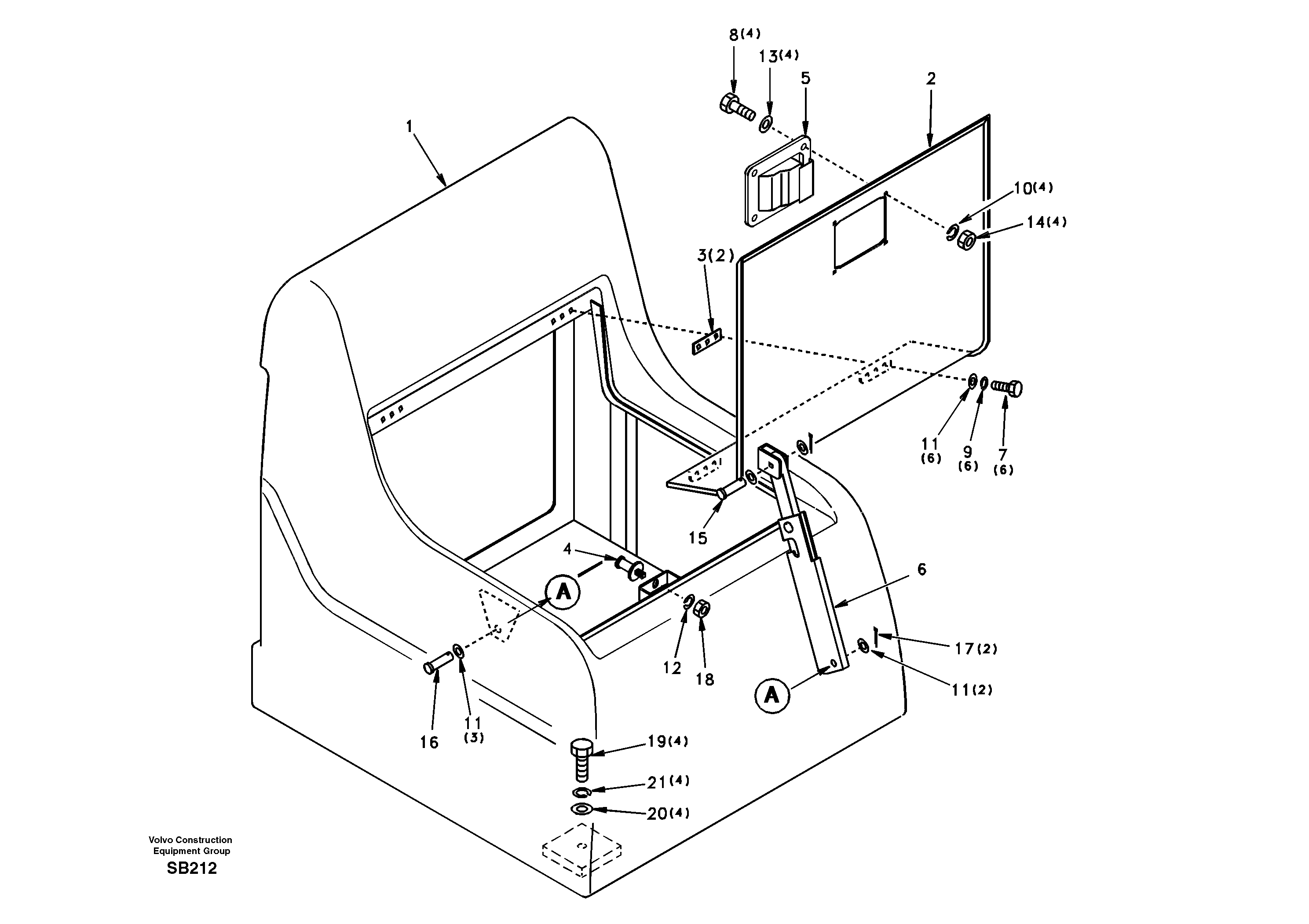 Tool box, cowl — volvo parts diagram