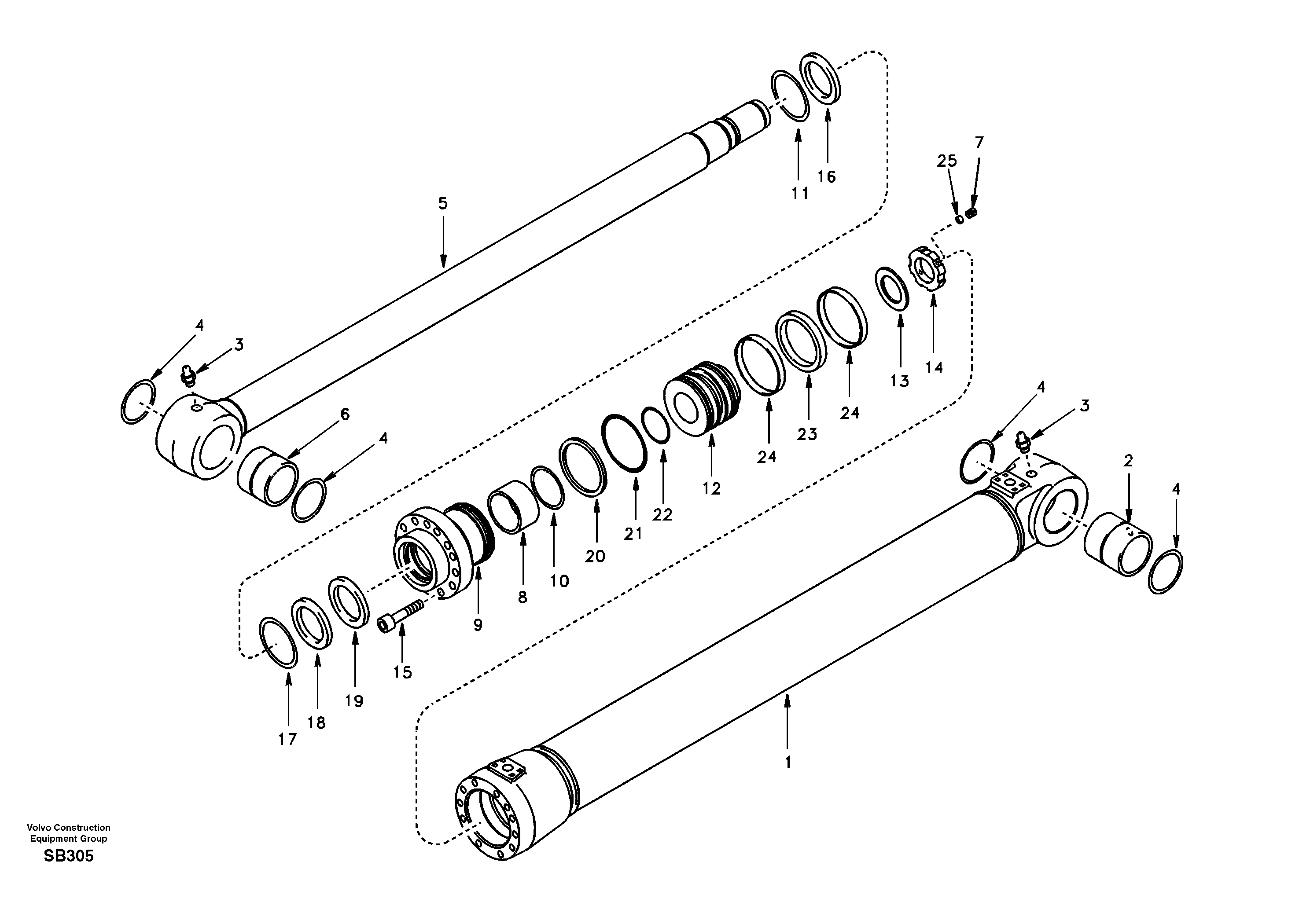 Boom cylinder 2nd boom — volvo parts diagram