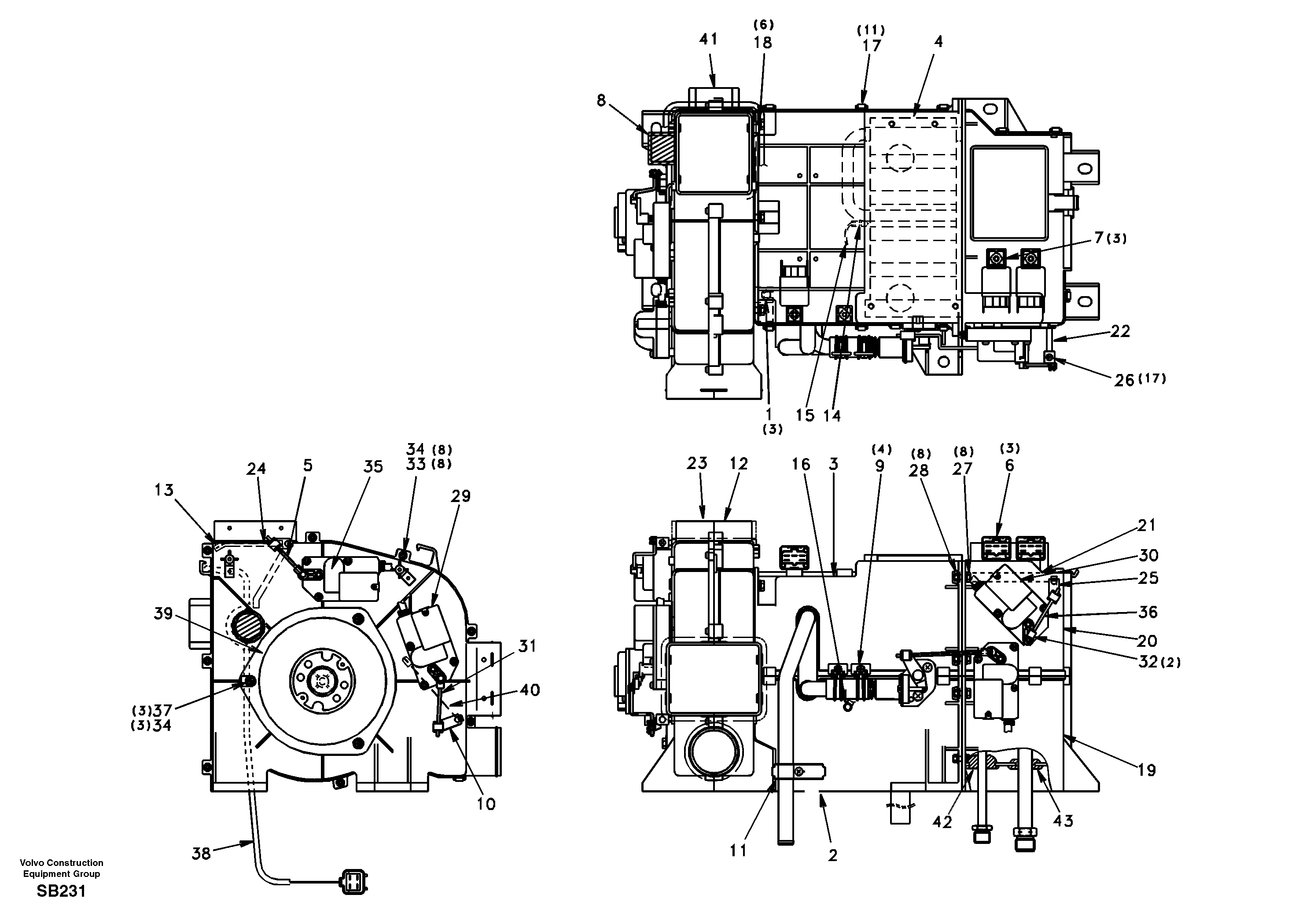 Cooling unit — volvo parts diagram