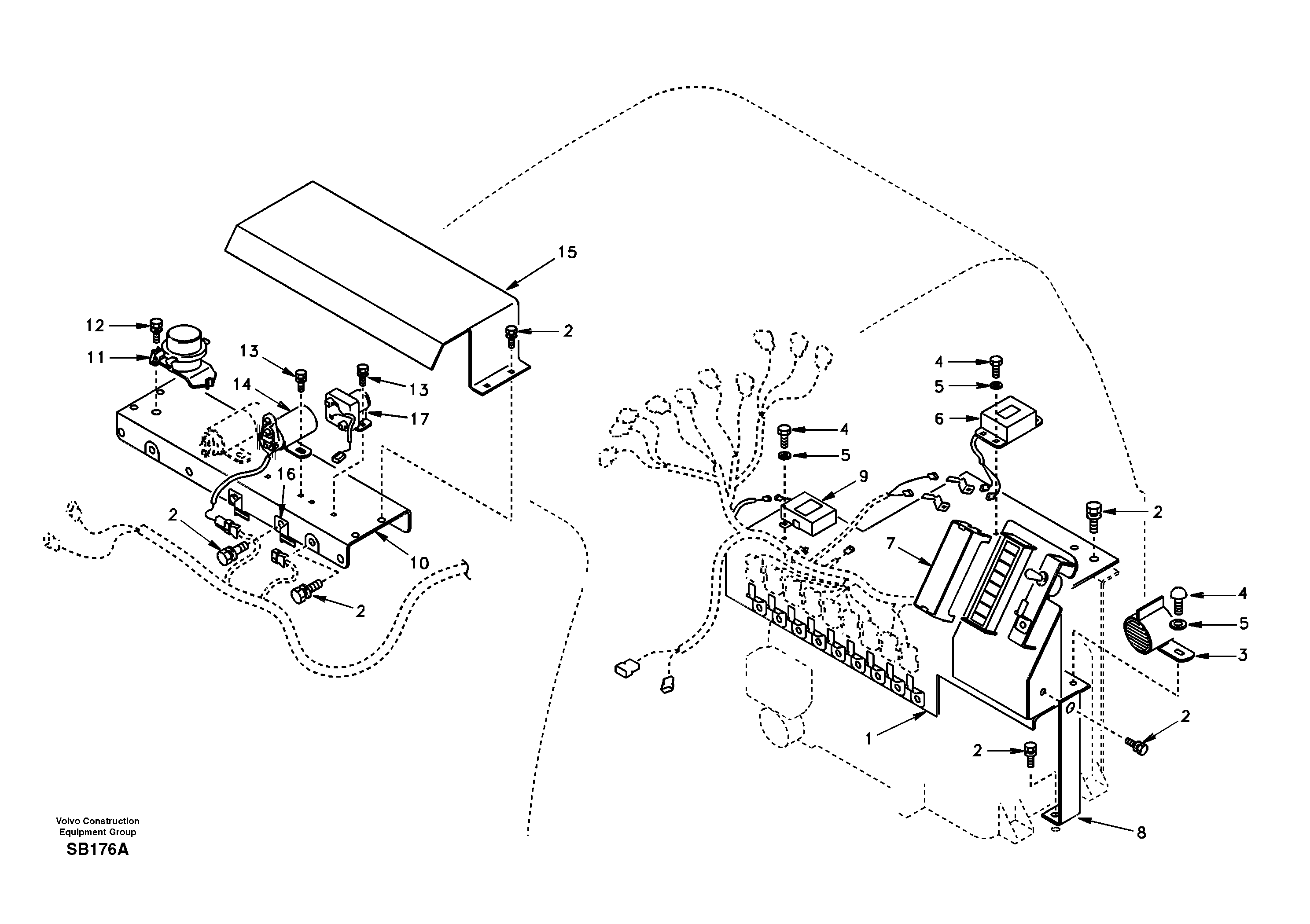 Electrical distribution box — volvo parts diagram