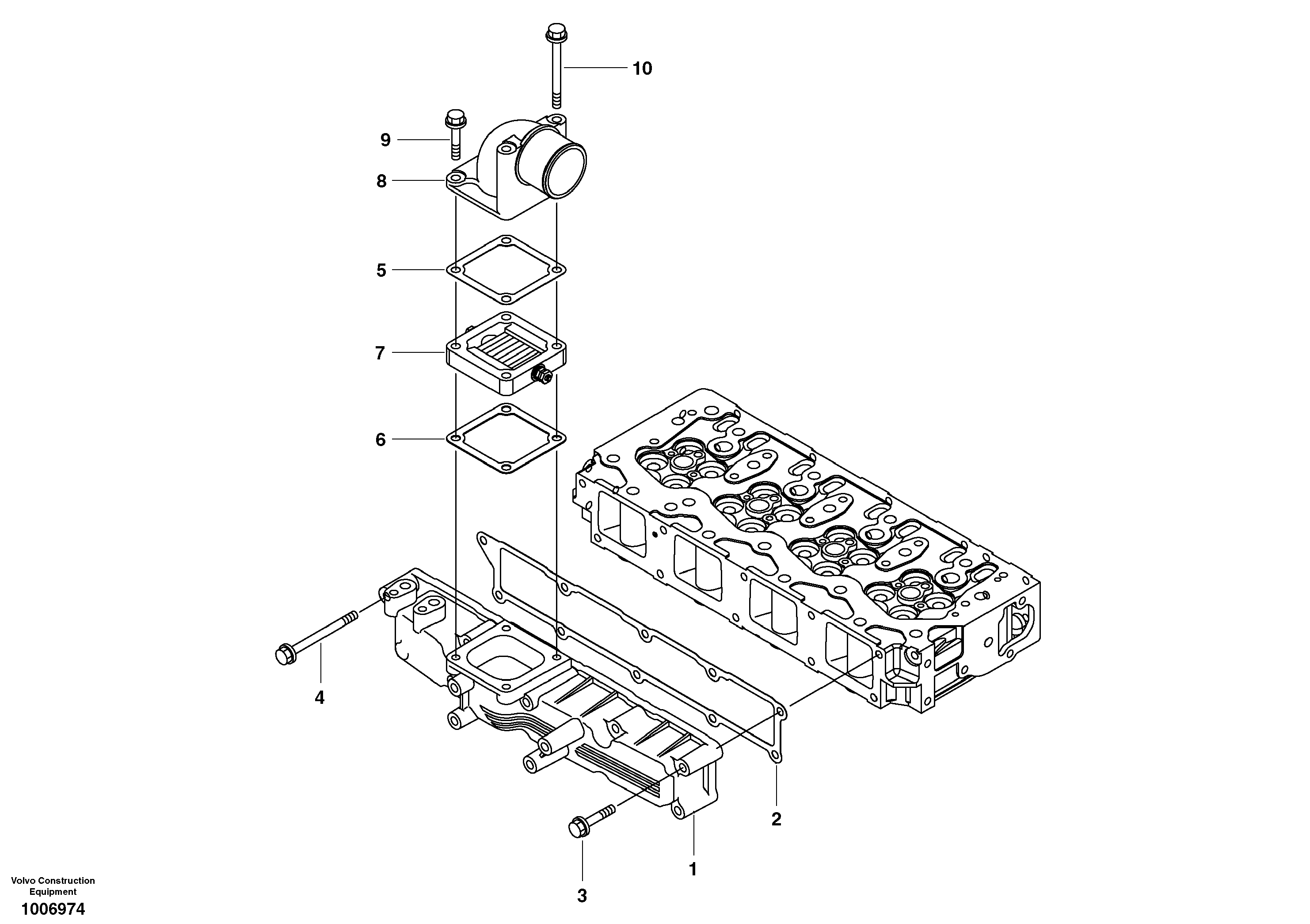 Inlet manifold — volvo parts diagram