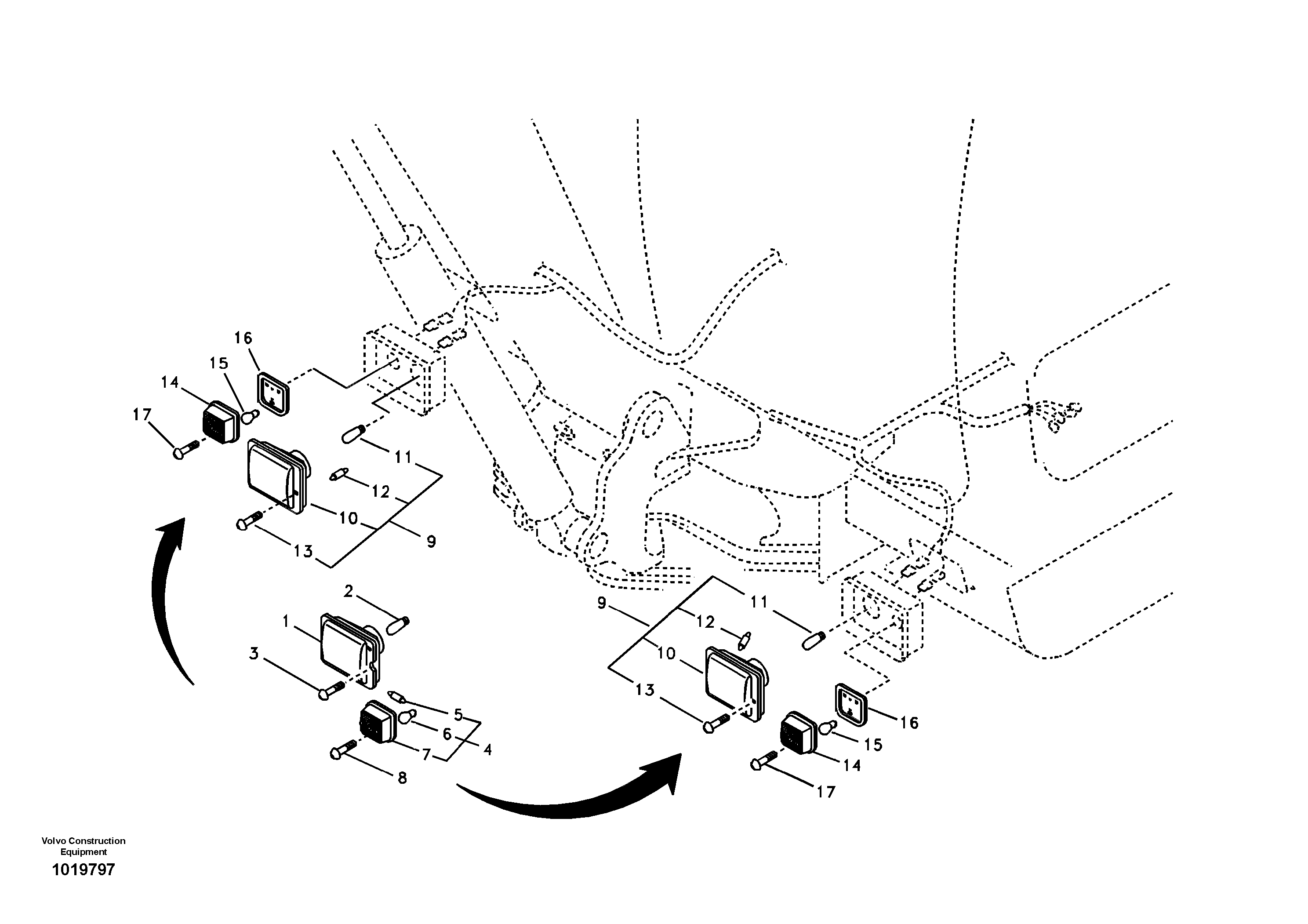 Lighting, front — volvo parts diagram
