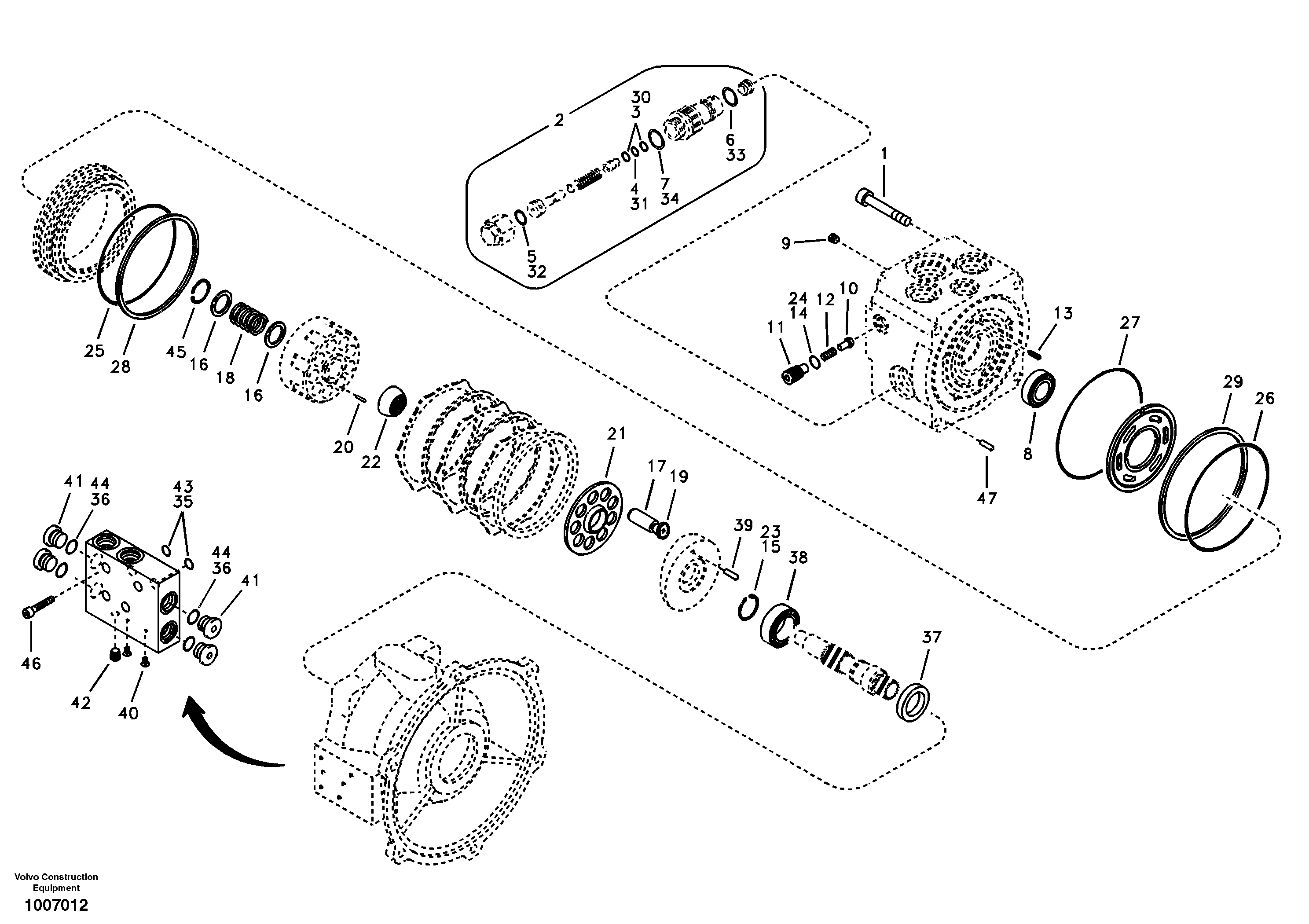 Swing motor — volvo parts diagram