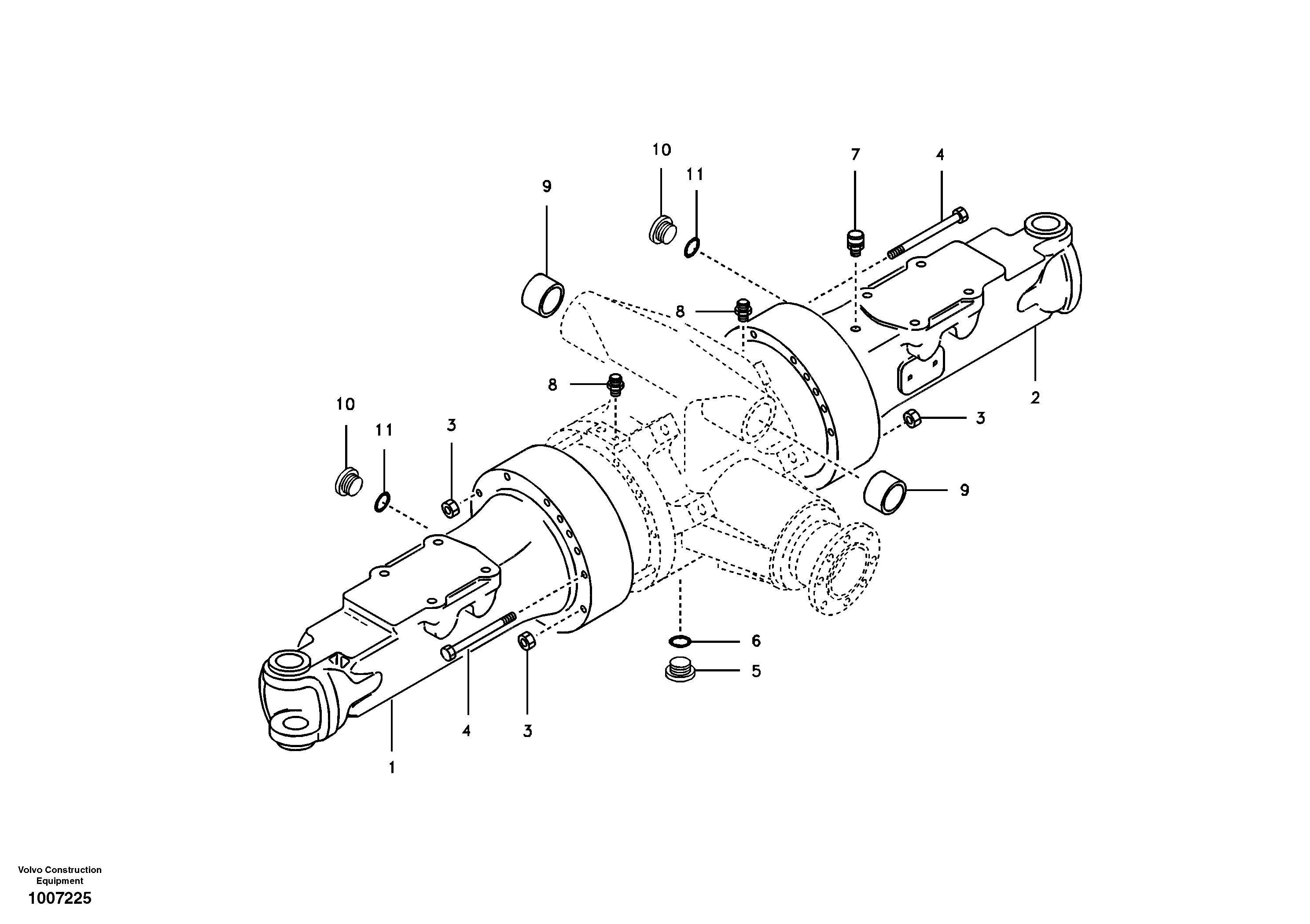 Housing, front axle — volvo parts diagram