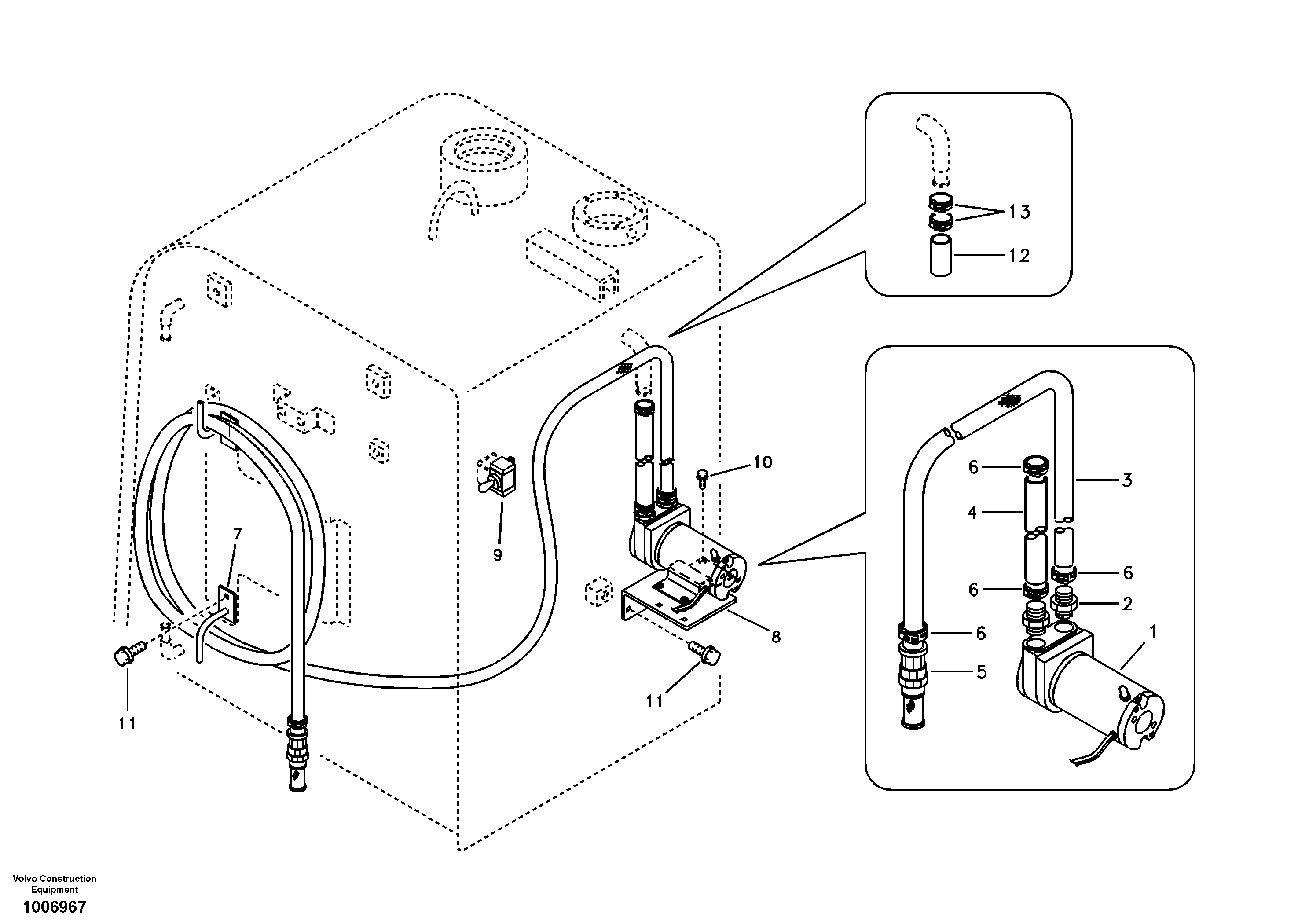 Fuel filling pump — volvo parts diagram