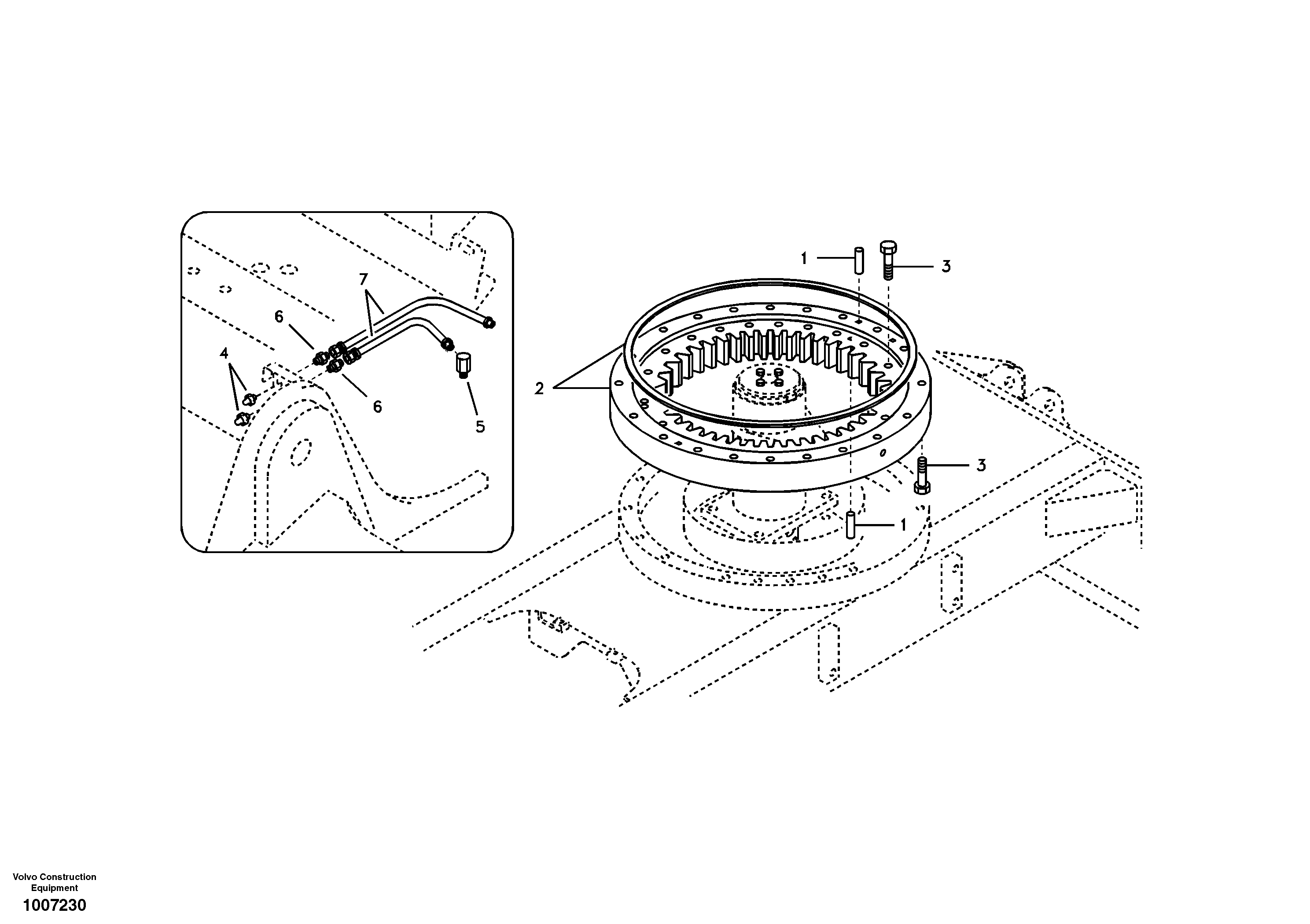 Swing system — volvo parts diagram