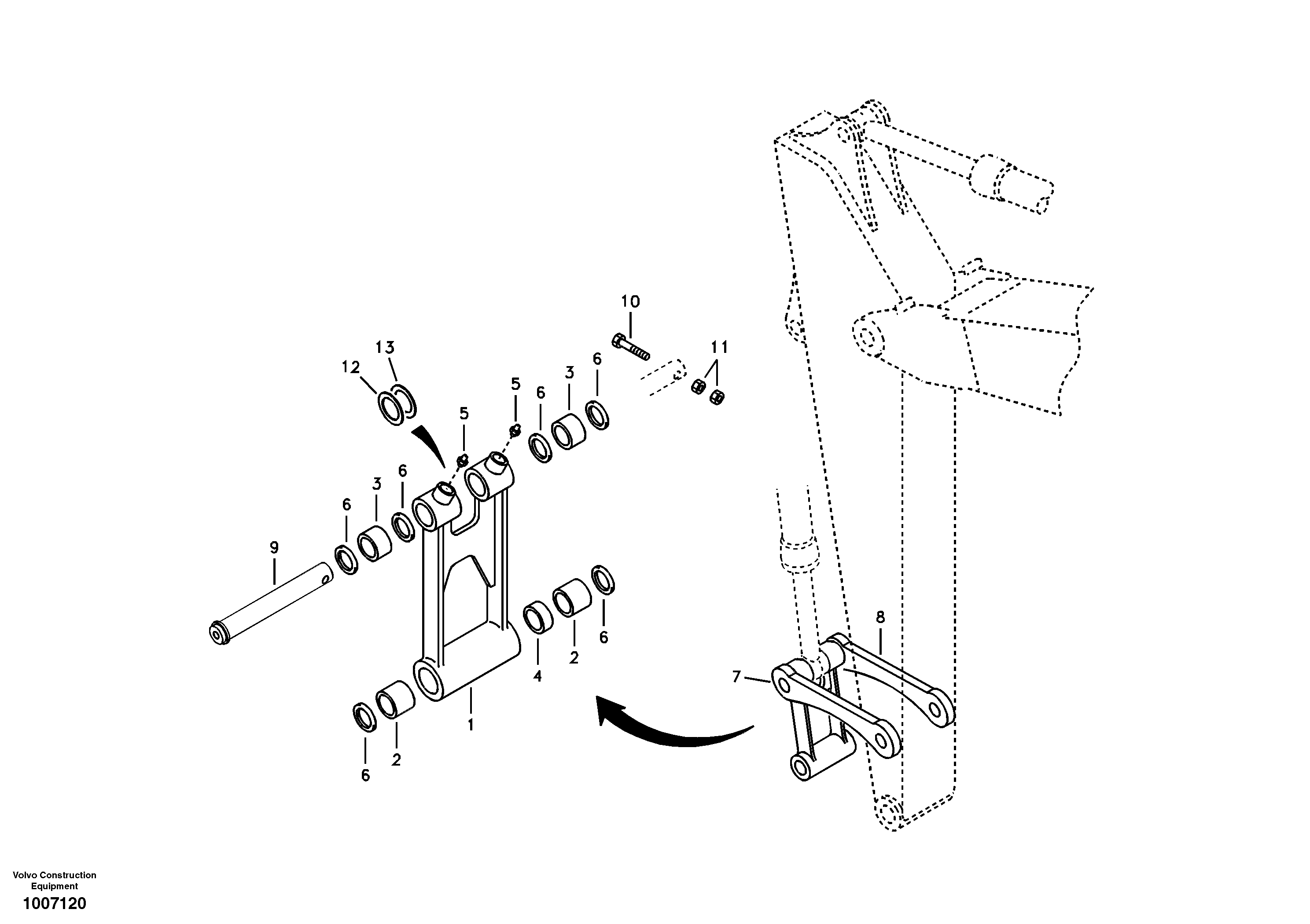 Links to connecting rod — volvo parts diagram