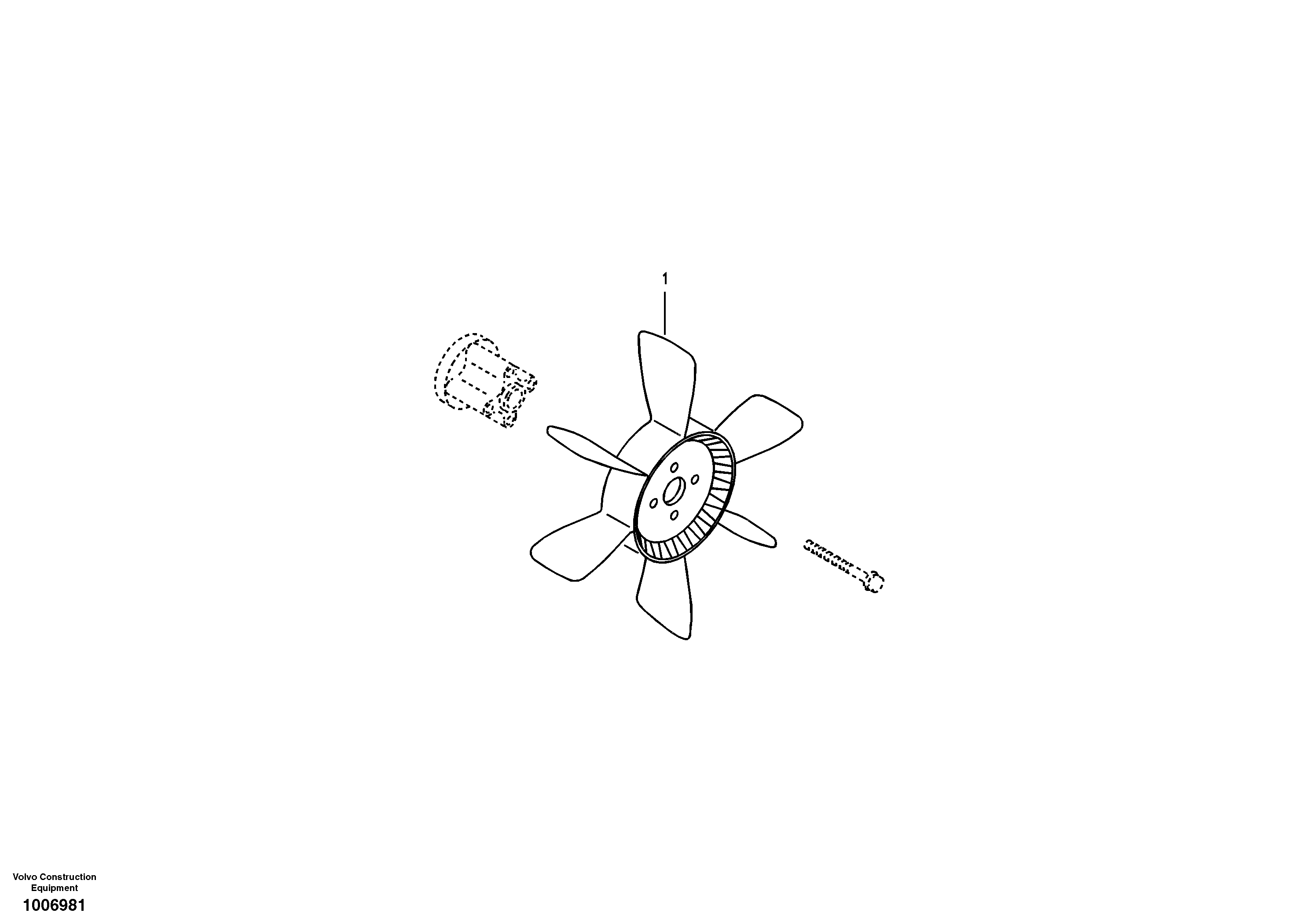 Cooling fan mounting — volvo parts diagram