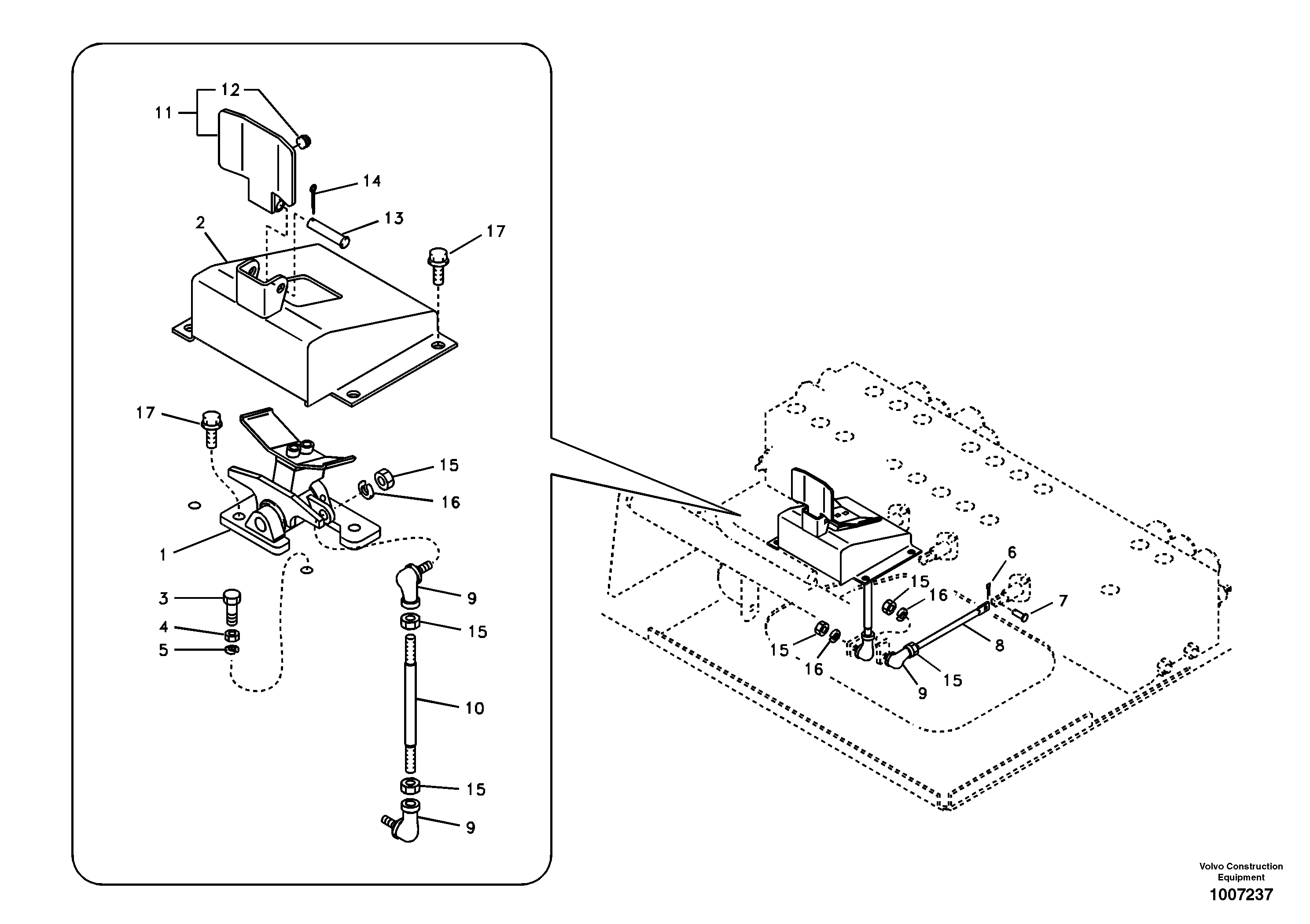 Steering linkage — volvo parts diagram