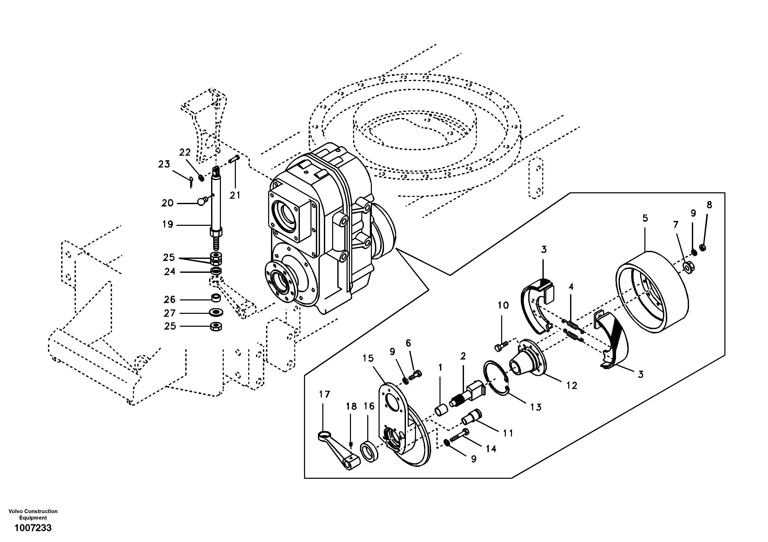 Parking brake system — volvo parts diagram