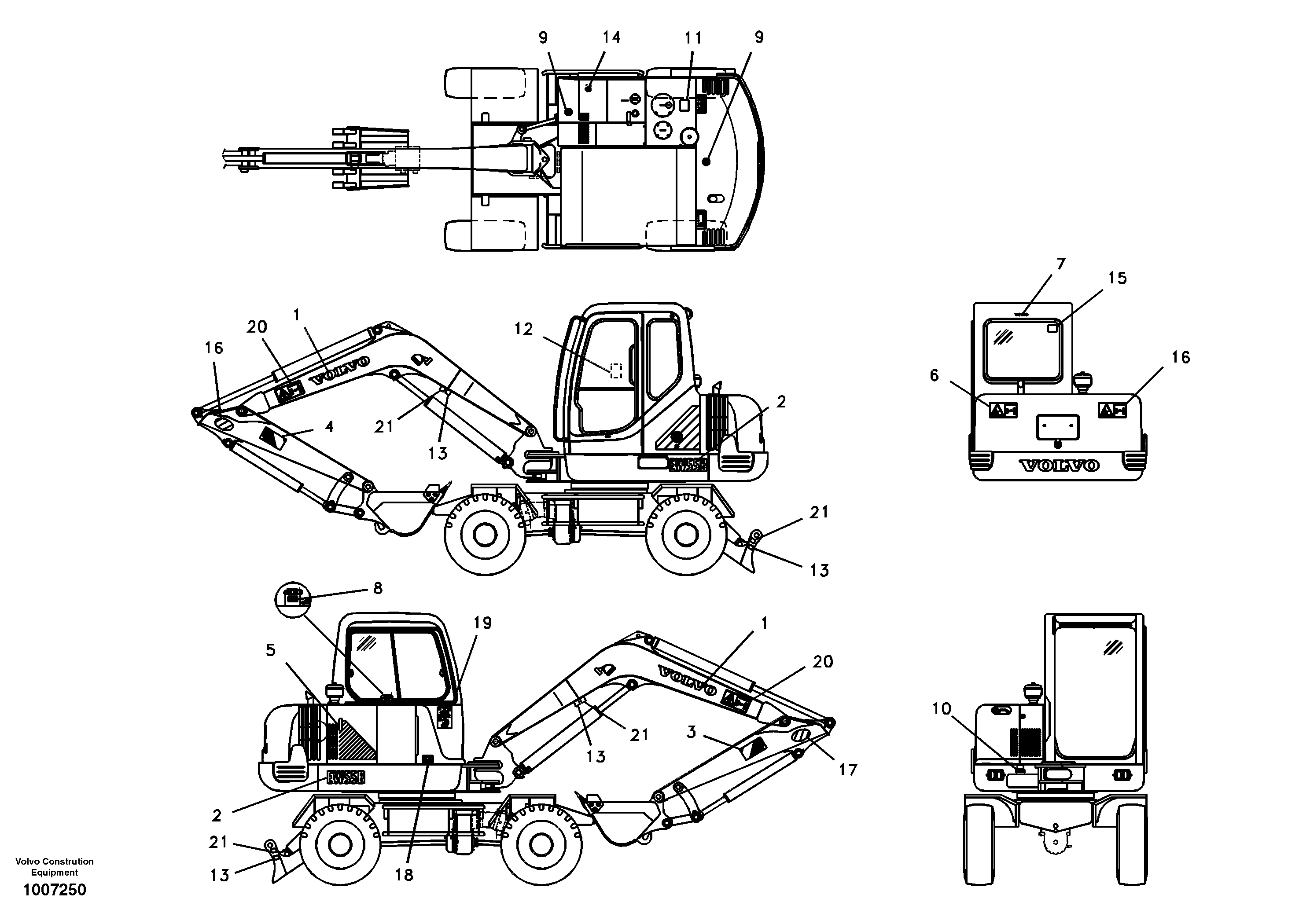 Decal, outer location — volvo parts diagram