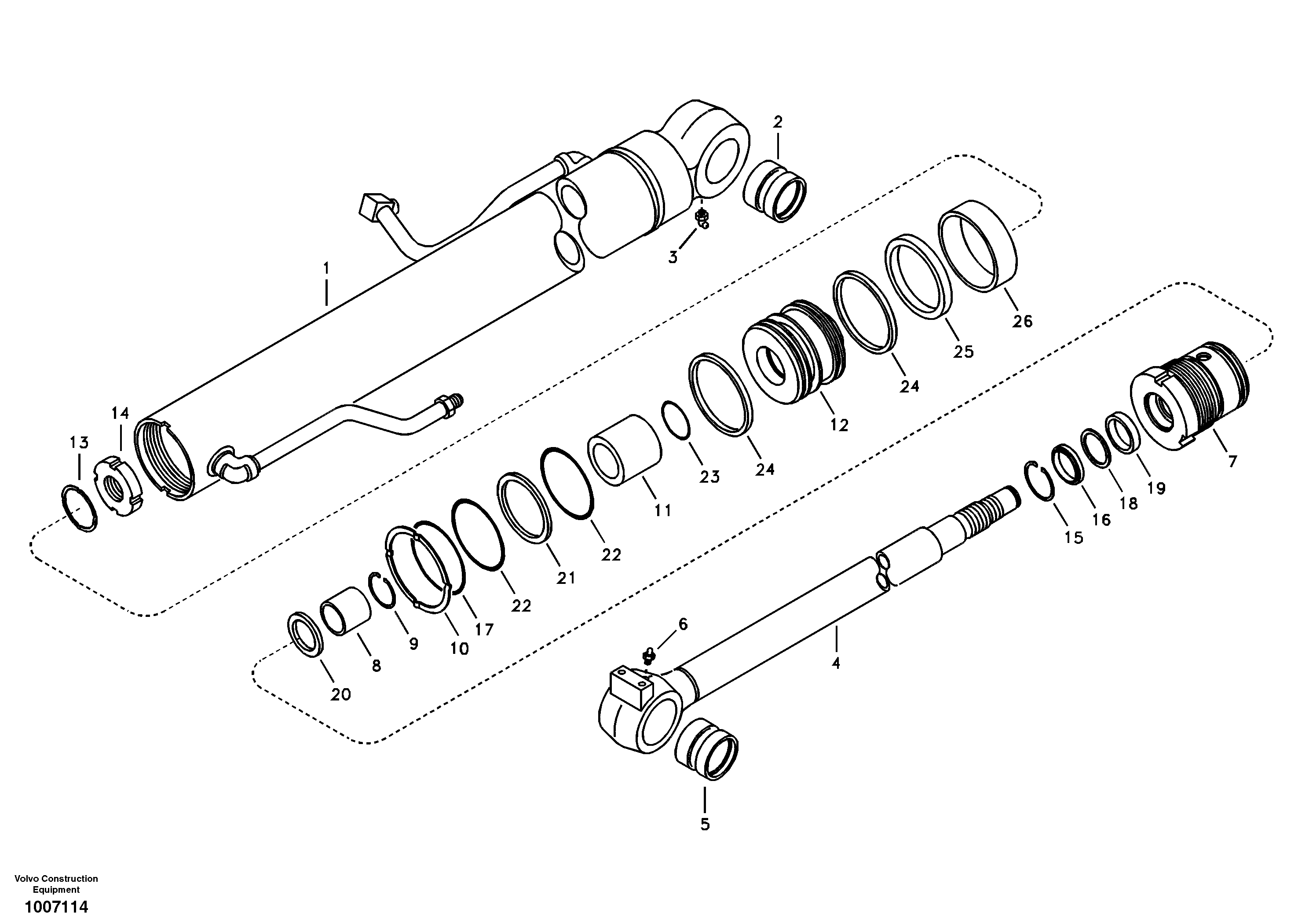 Boom cylinder — volvo parts diagram