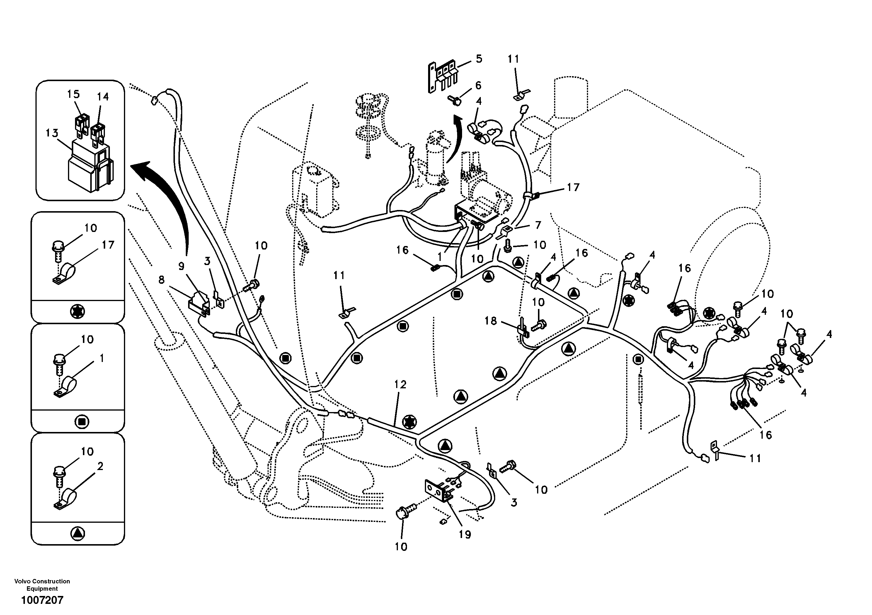 Cable and wire harness, main — volvo parts diagram