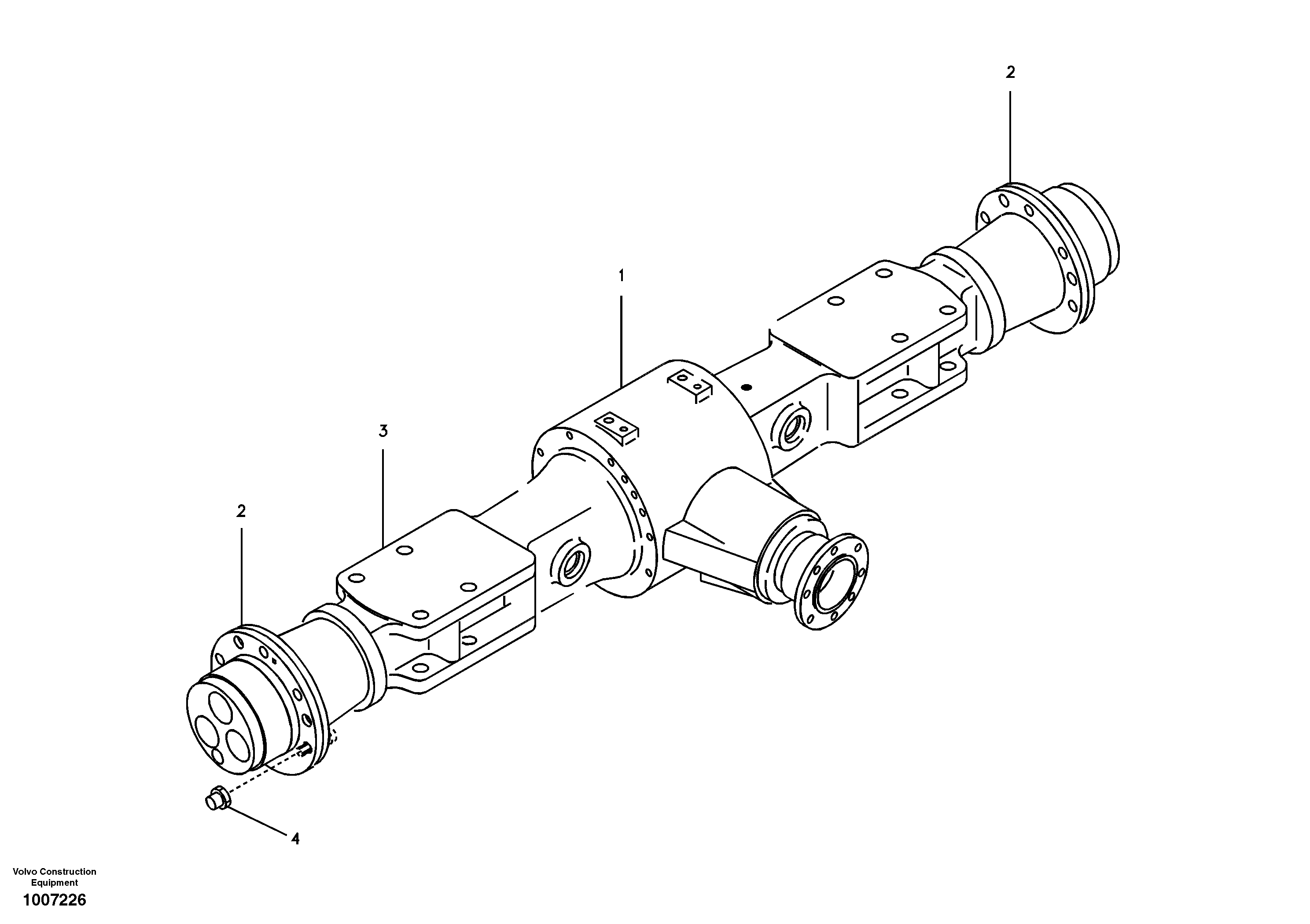 Axle, rear — volvo parts diagram