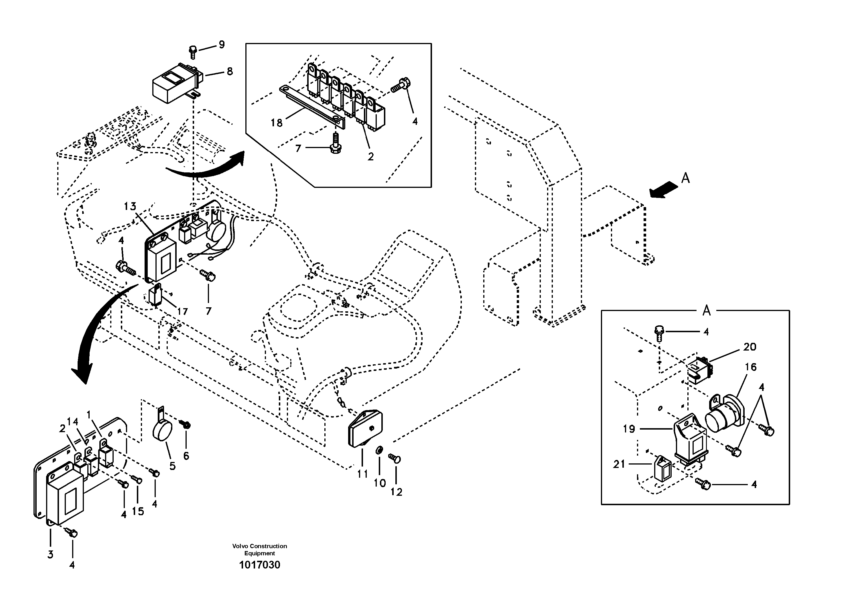 Electrical distribution box — volvo parts diagram